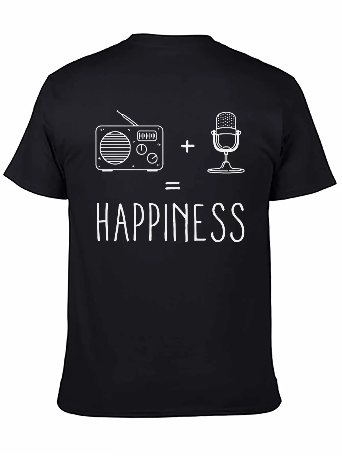 Radio Microphone Happiness Lightweight Cotton T-Shirt – Daily Comfort Graphic Shirt