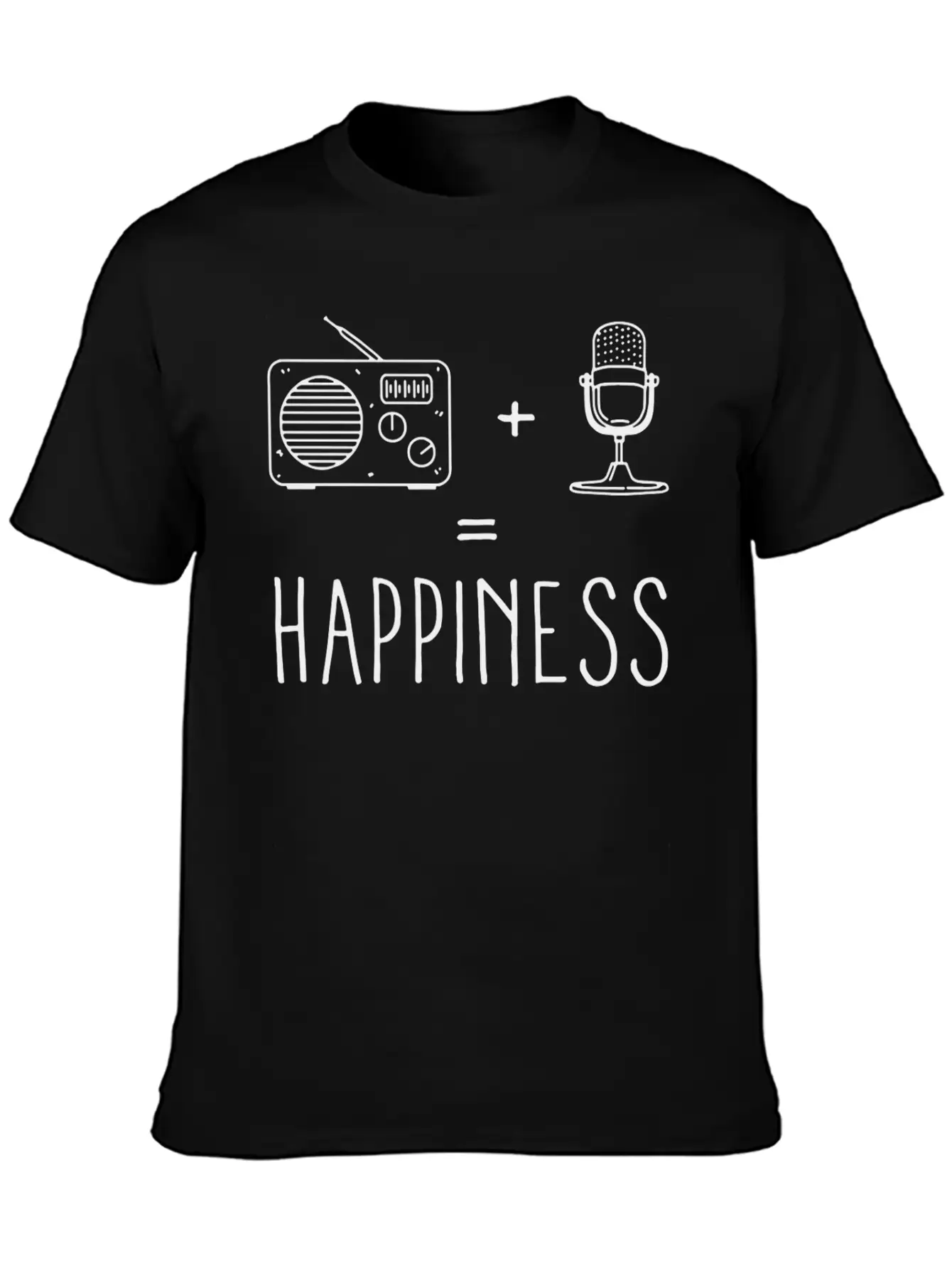 Radio Microphone Happiness Lightweight Cotton T-Shirt – Daily Comfort Graphic Shirt