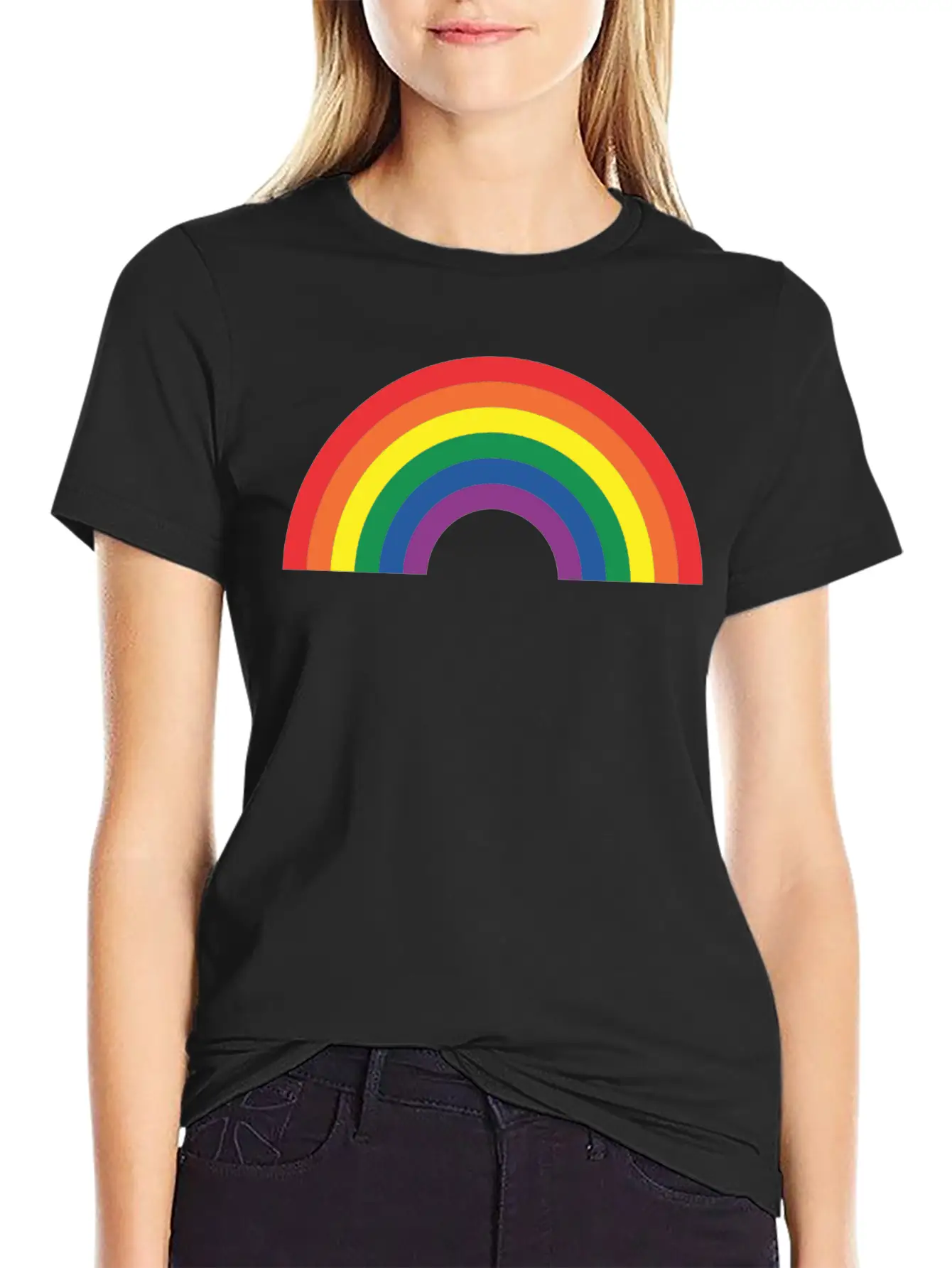 Rainbow Lightweight Cotton T-Shirt – Daily Comfort Graphic Shirt