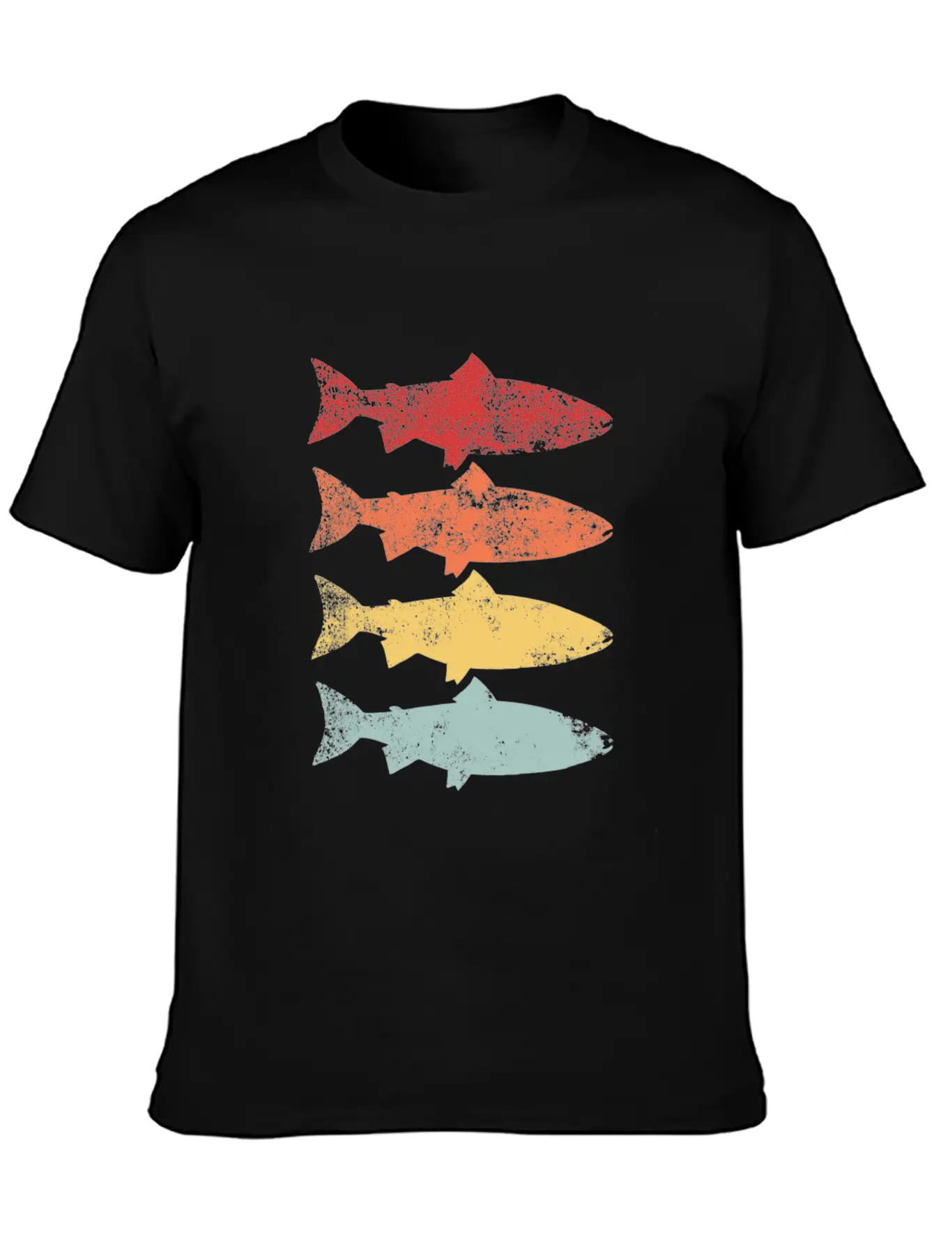 Rainbow Trout Fishing Retro Vintage Fish Gift Lightweight Cotton T-Shirt – Daily Comfort Graphic Shirt