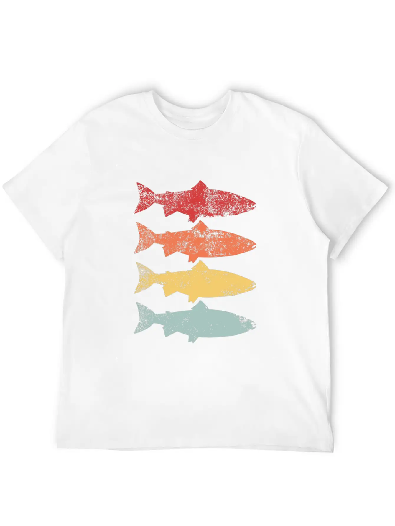 Rainbow Trout Fishing Retro Vintage Fish Gift Lightweight Cotton T-Shirt – Daily Comfort Graphic Shirt
