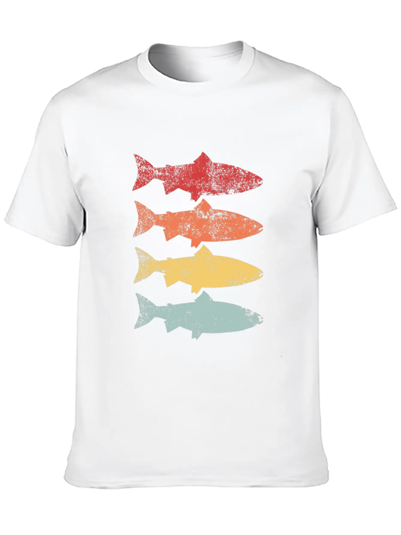 Rainbow Trout Fishing Retro Vintage Fish Gift Lightweight Cotton T-Shirt – Daily Comfort Graphic Shirt