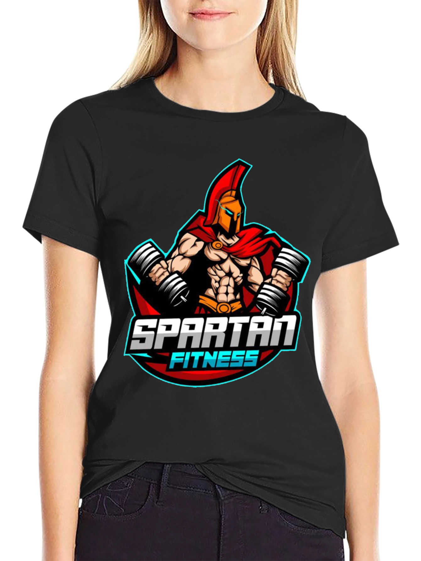 Spartan Fitness Black T-Shirt for Men