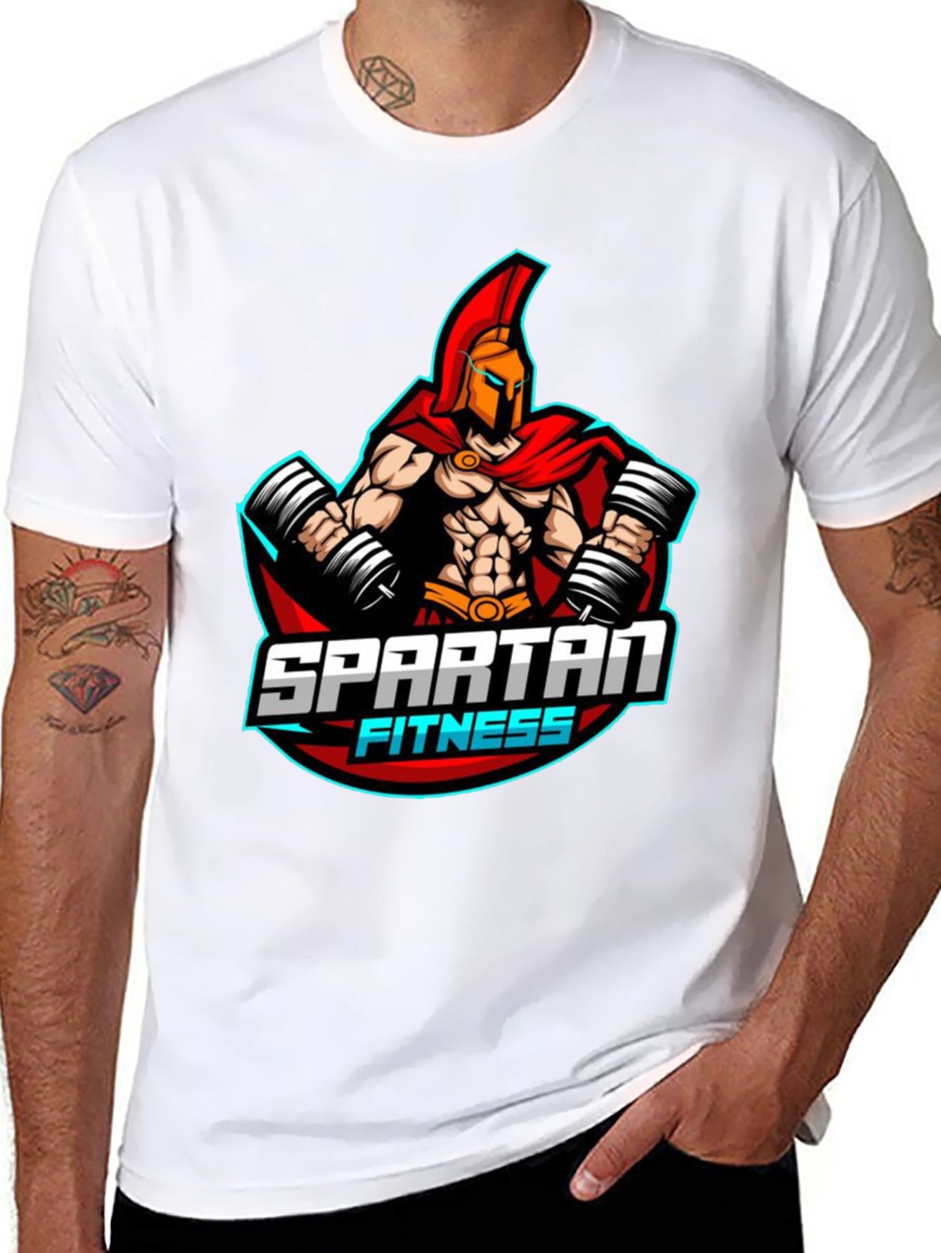Spartan Fitness Black T-Shirt for Men