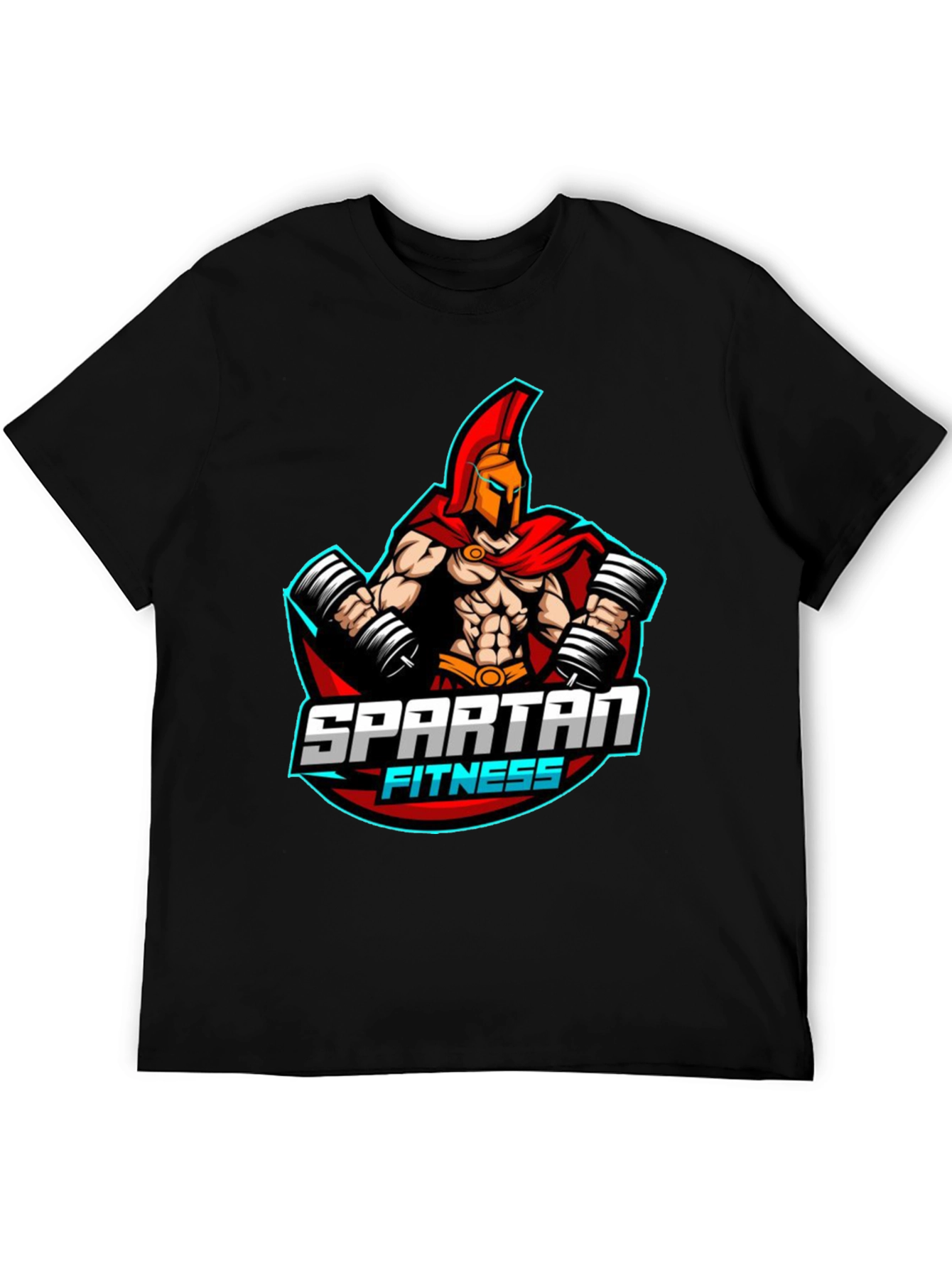 Spartan Fitness Black T-Shirt for Men