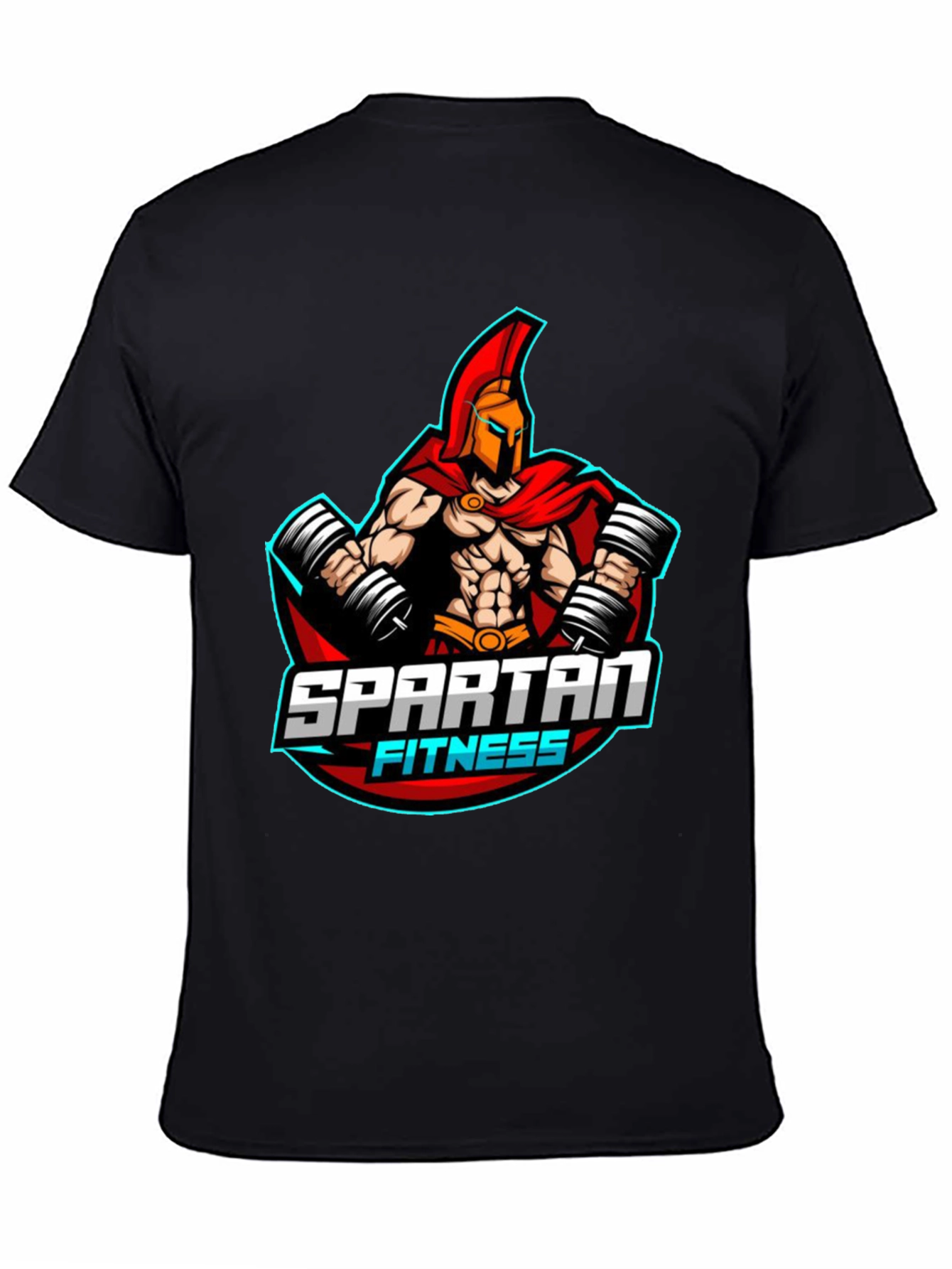 Spartan Fitness Black T-Shirt for Men