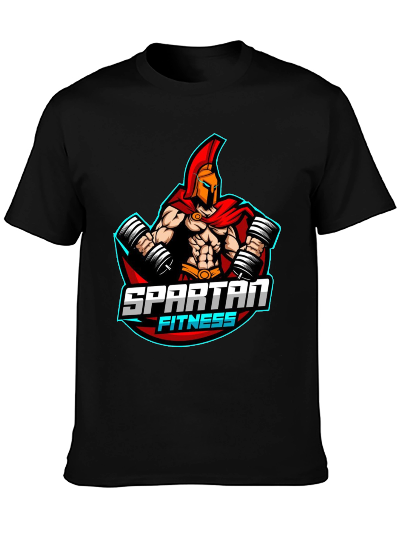 Spartan Fitness Black T-Shirt for Men