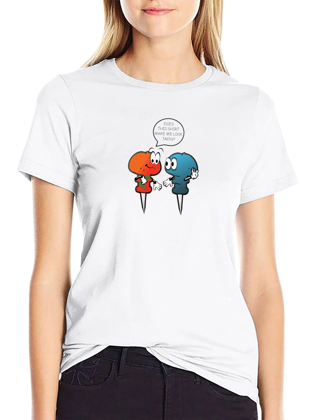 Tacky Pins Graphic Tee - Humor T-Shirt
