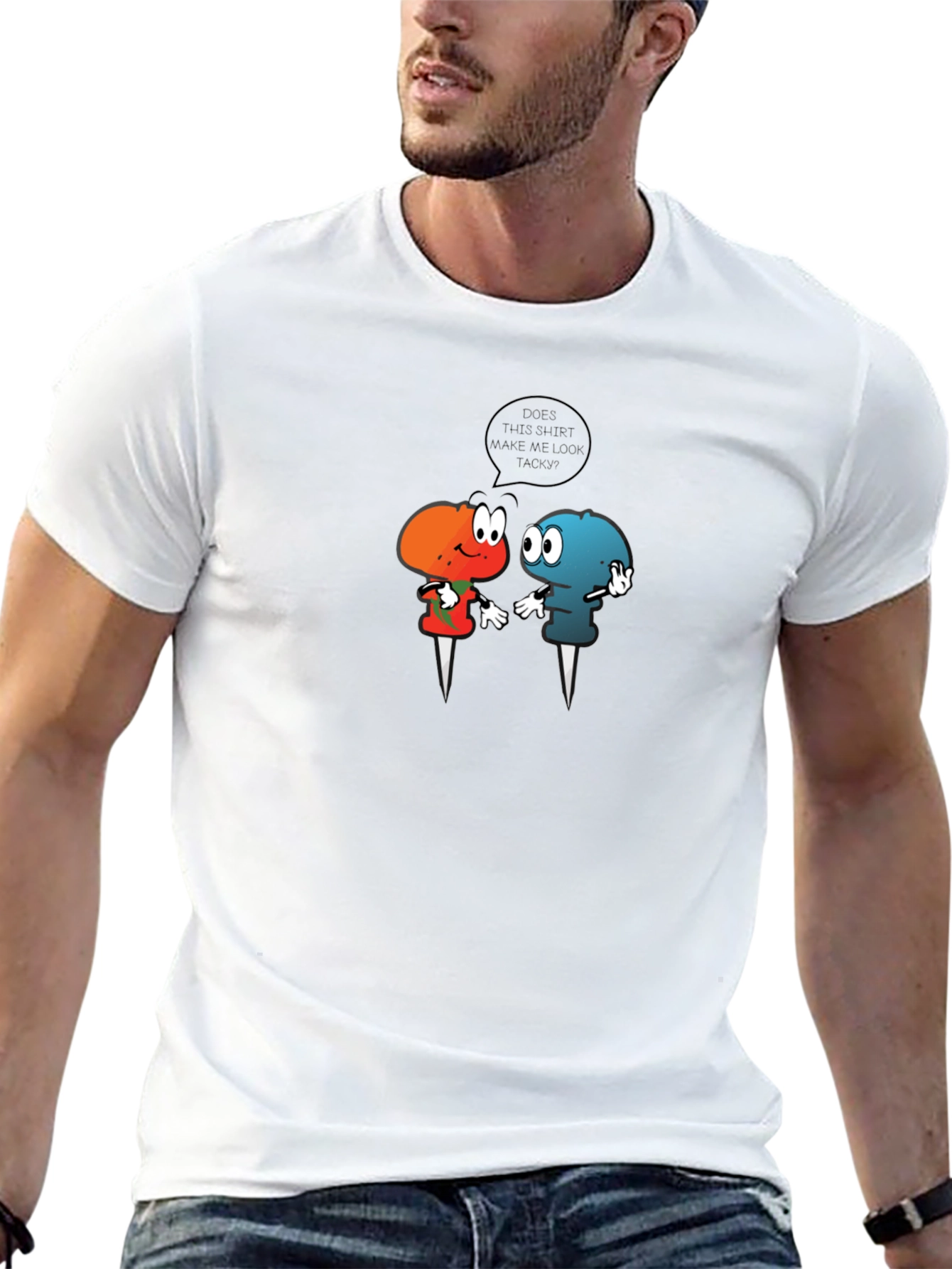 Tacky Pins Graphic Tee - Humor T-Shirt