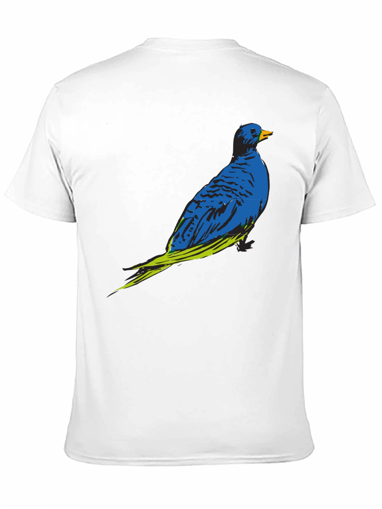 Blue Bird Graphic Print Crew Neck T-Shirt