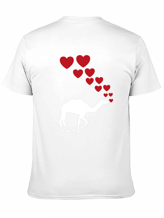 Camel Love T-Shirt - Black Cotton Graphic Tee