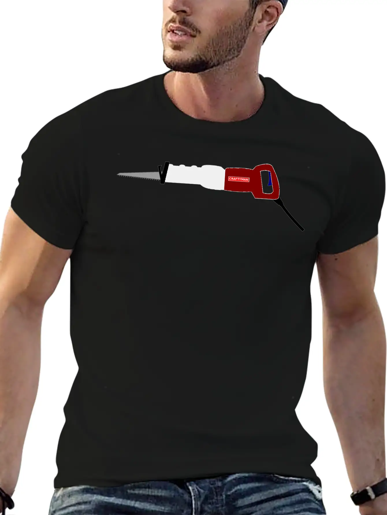 Reciprocating Saw Lightweight Cotton T-Shirt – Daily Comfort Graphic Shirt