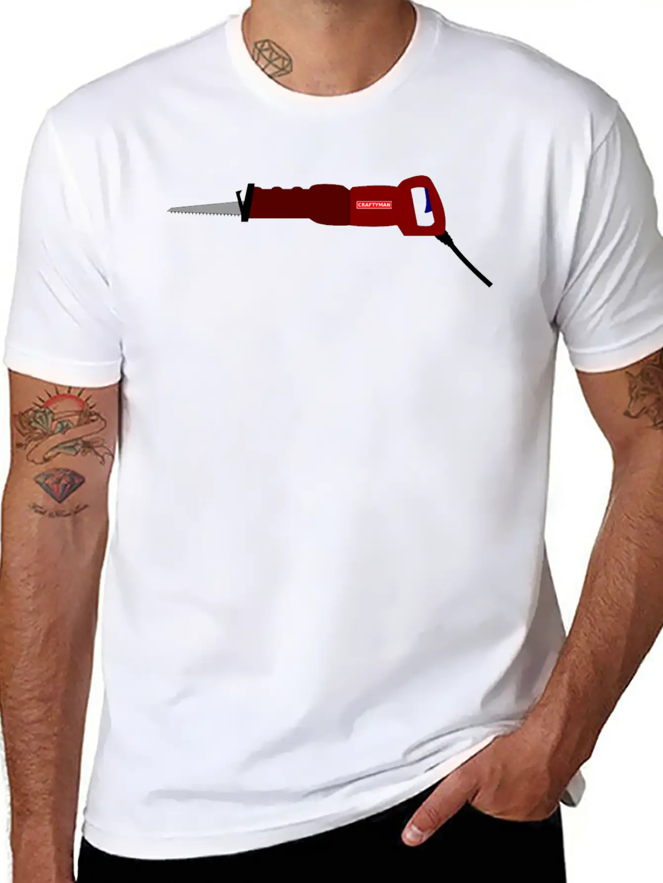 Reciprocating Saw Lightweight Cotton T-Shirt – Daily Comfort Graphic Shirt
