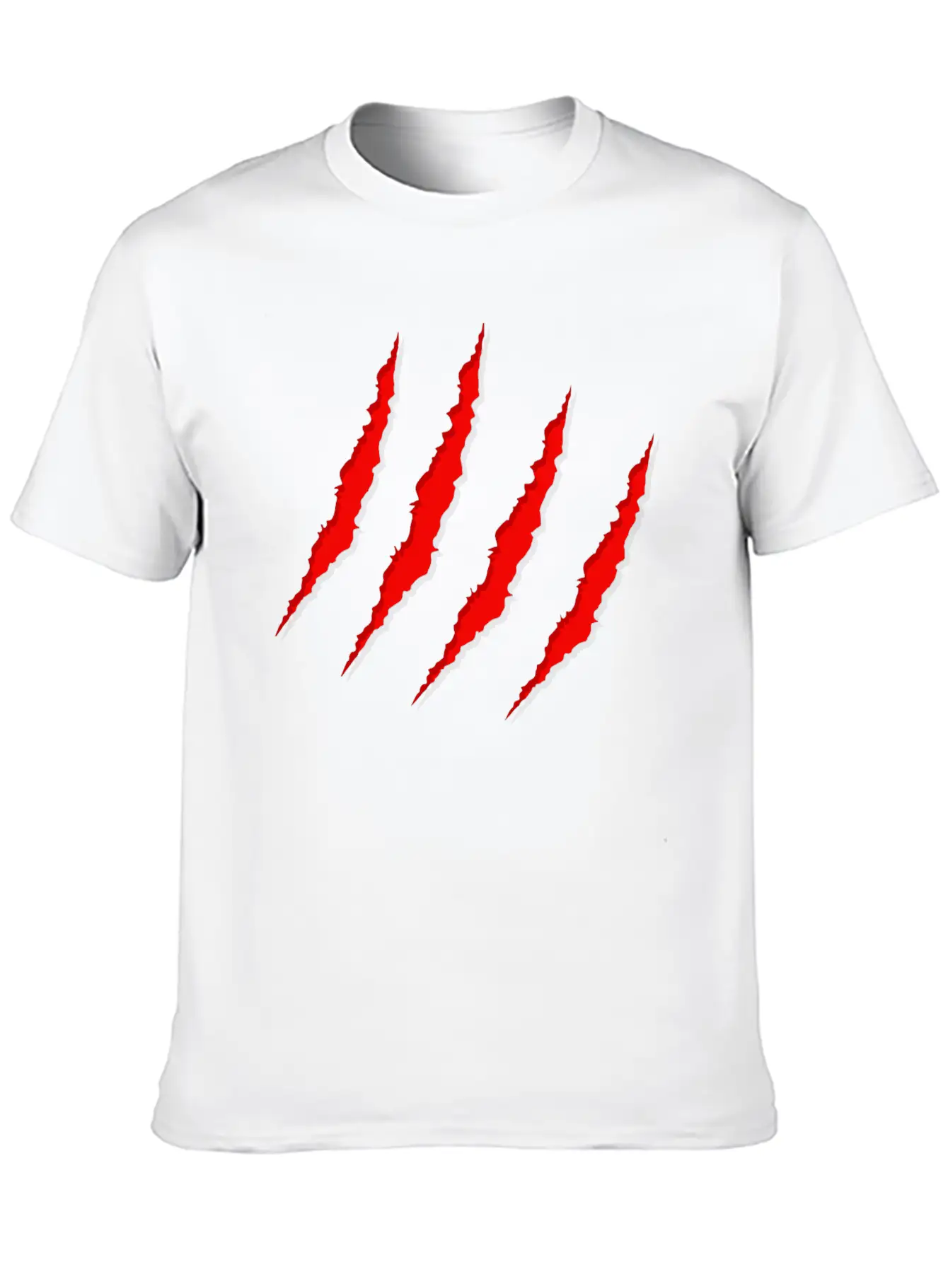 Red Claws Scratches Lightweight Cotton T-Shirt – Daily Comfort Graphic Shirt