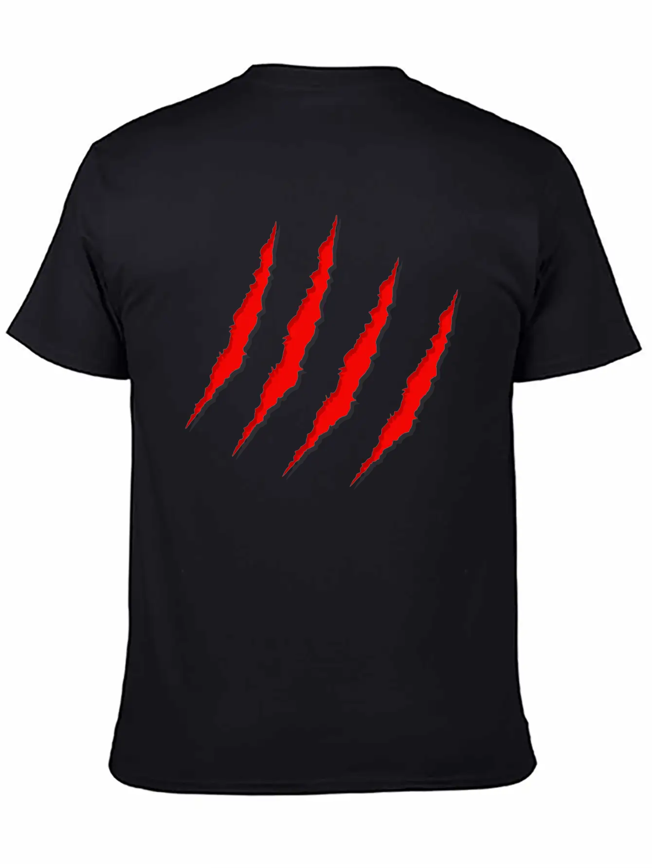 Red Claws Scratches Lightweight Cotton T-Shirt – Daily Comfort Graphic Shirt