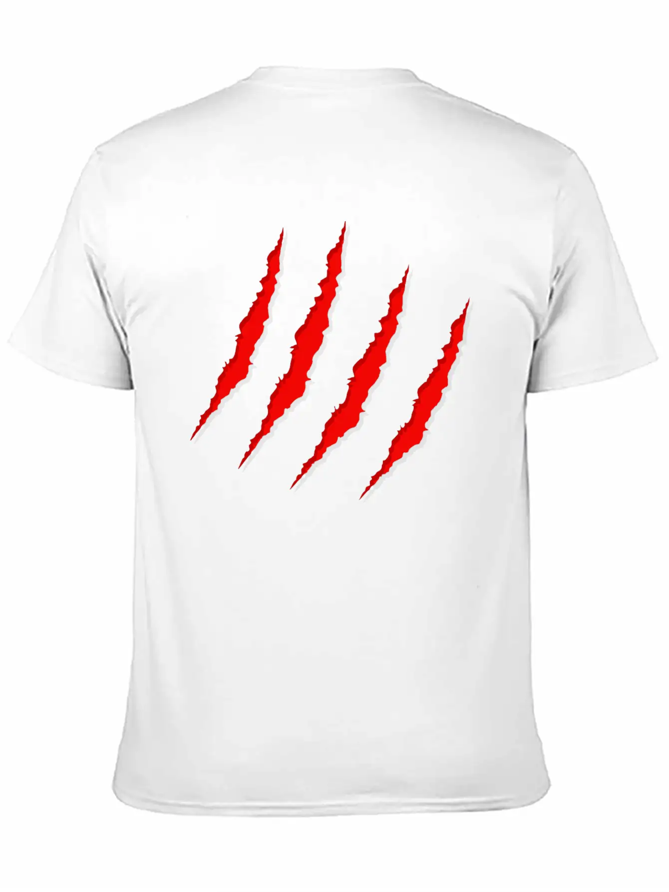 Red Claws Scratches Lightweight Cotton T-Shirt – Daily Comfort Graphic Shirt