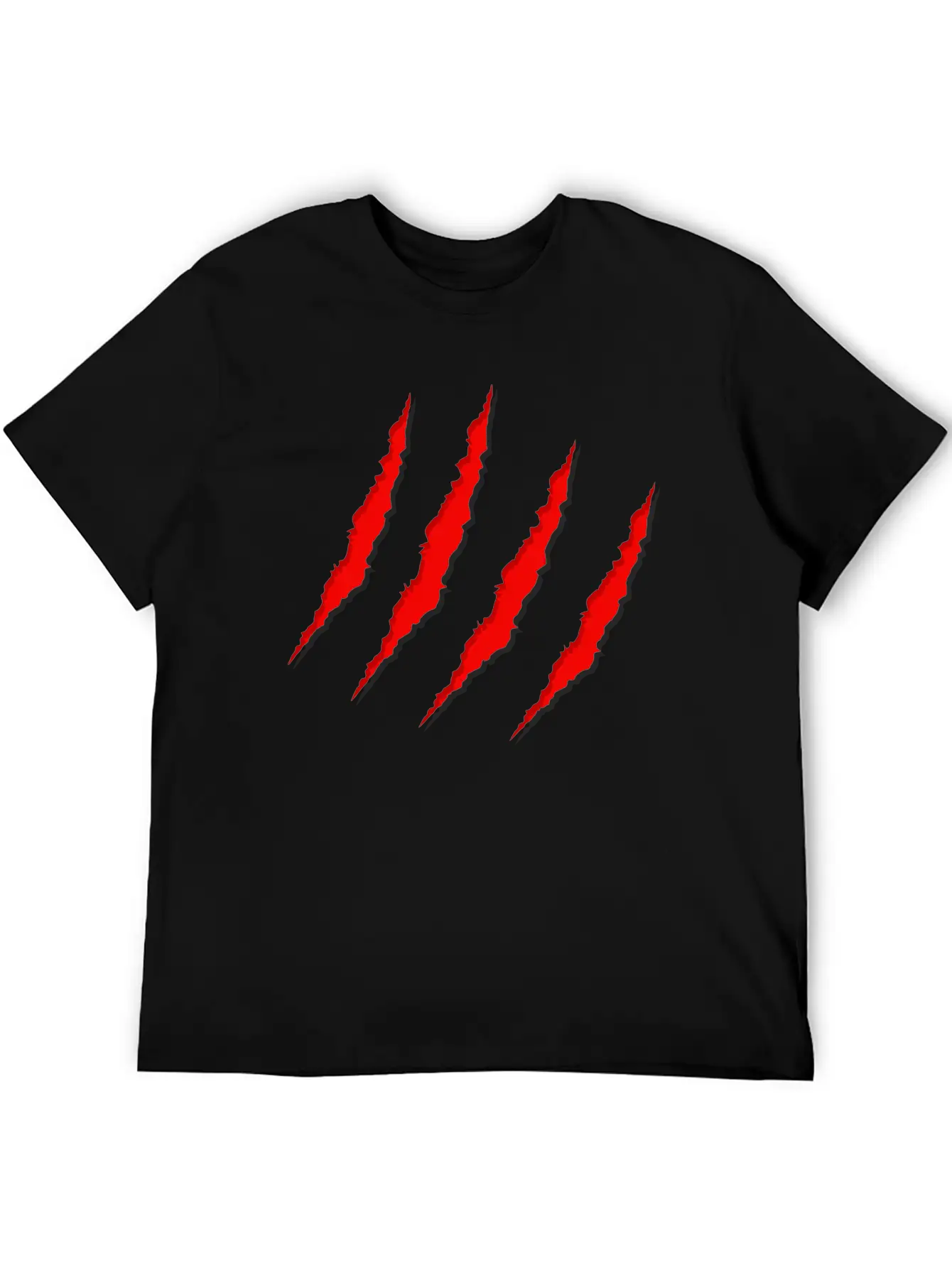 Red Claws Scratches Lightweight Cotton T-Shirt – Daily Comfort Graphic Shirt