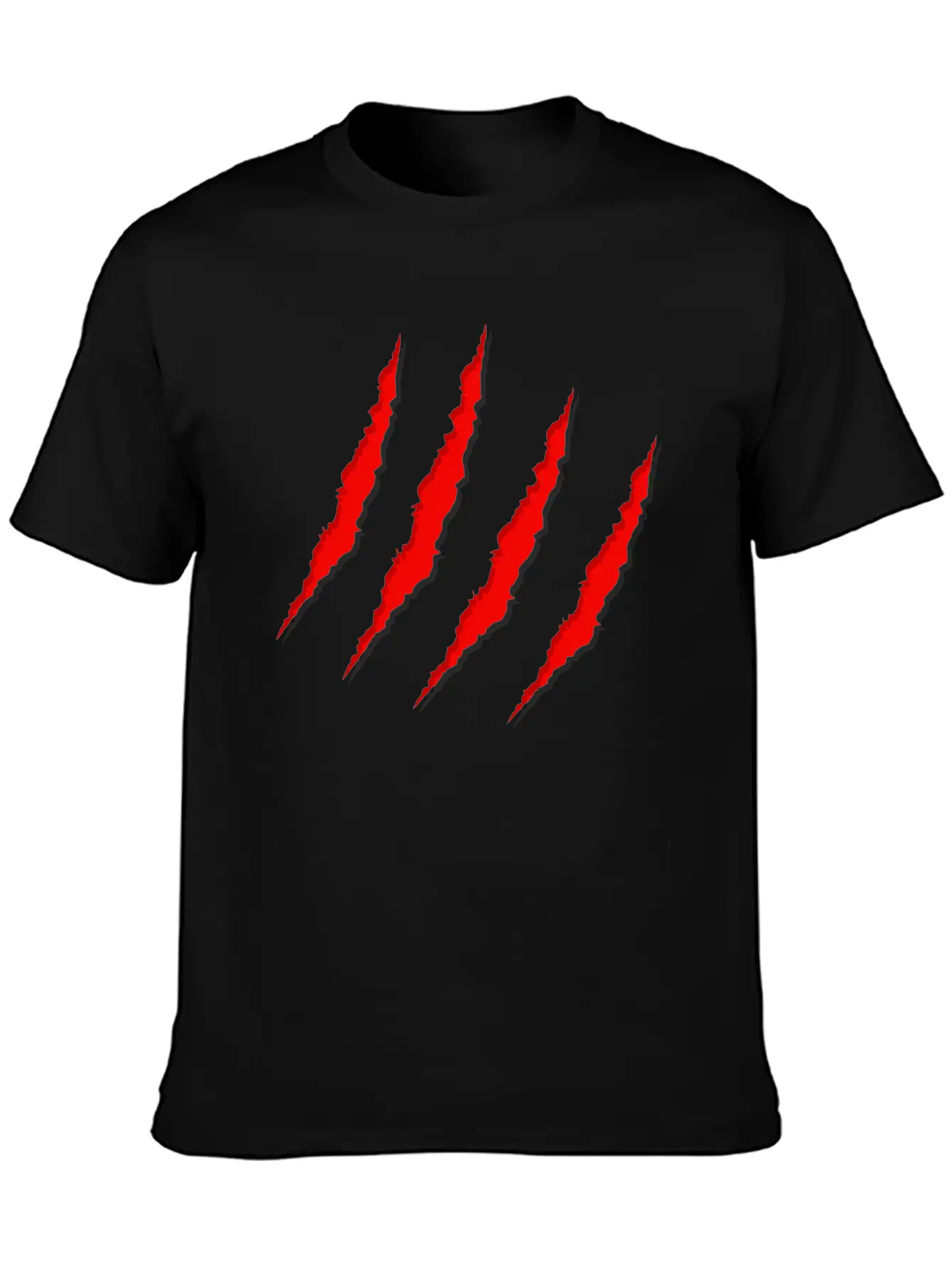 Red Claws Scratches Lightweight Cotton T-Shirt – Daily Comfort Graphic Shirt