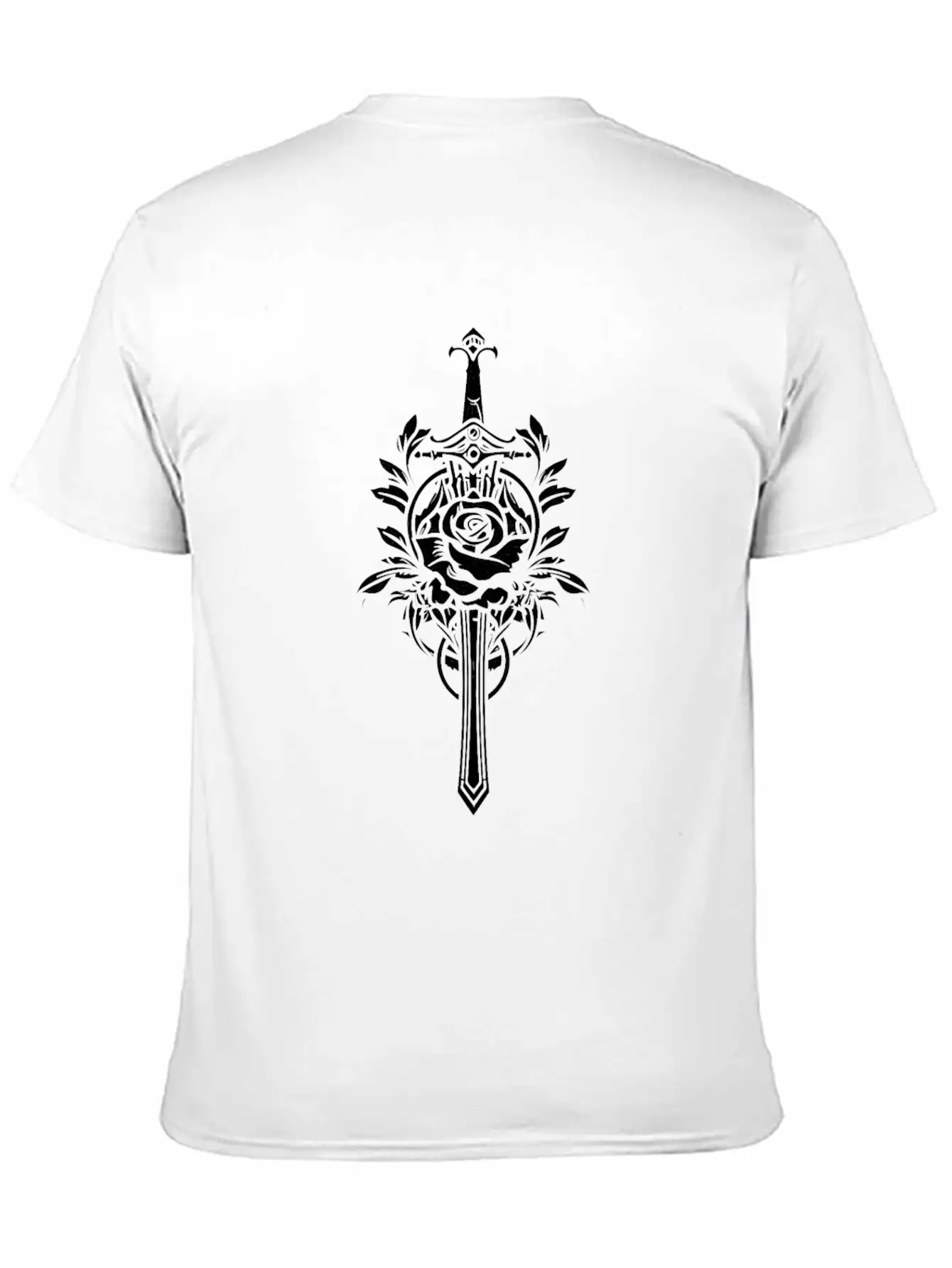 Red Rose Goth Sword Lightweight Cotton T-Shirt – Daily Comfort Graphic Shirt