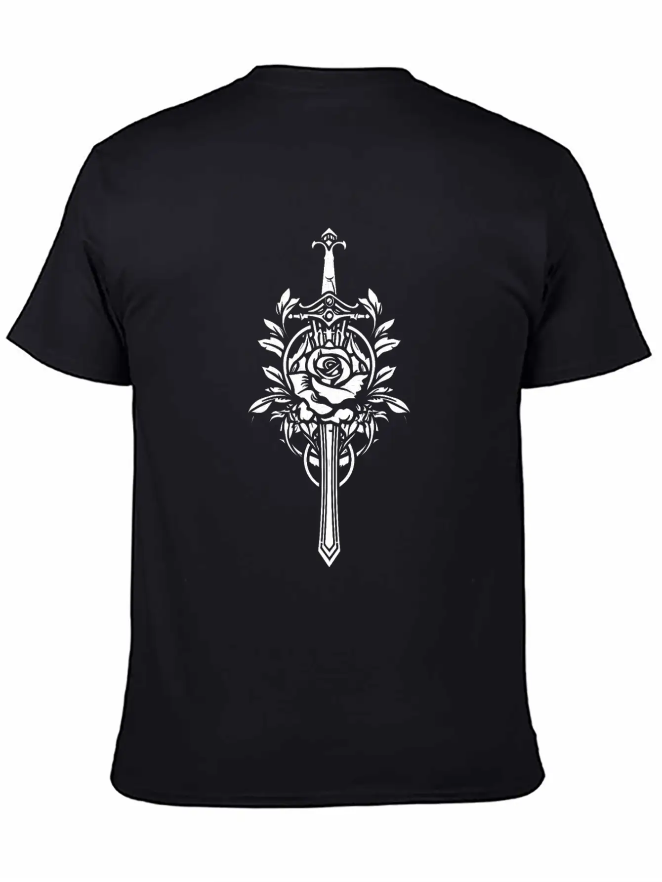 Red Rose Goth Sword Lightweight Cotton T-Shirt – Daily Comfort Graphic Shirt