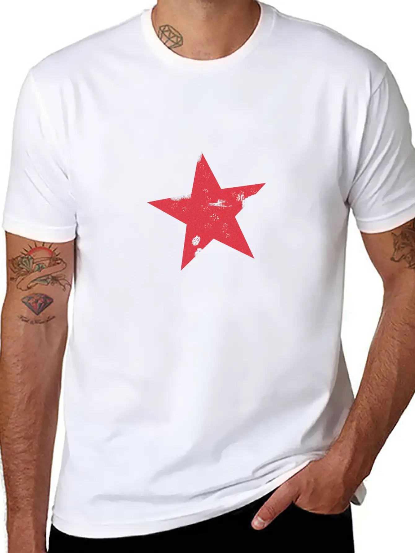Red Star Lightweight Cotton T-Shirt – Daily Comfort Graphic Shirt