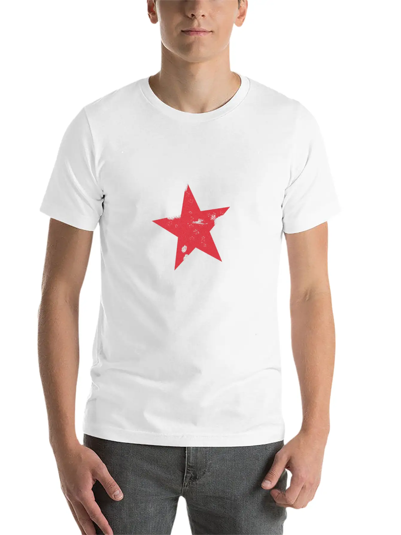 Red Star Lightweight Cotton T-Shirt – Daily Comfort Graphic Shirt