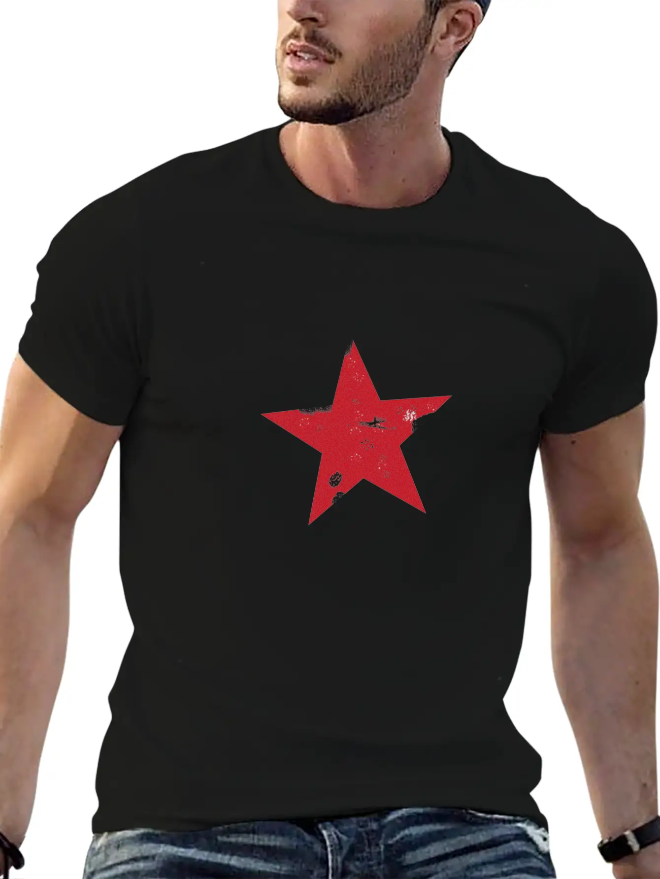 Red Star Lightweight Cotton T-Shirt – Daily Comfort Graphic Shirt