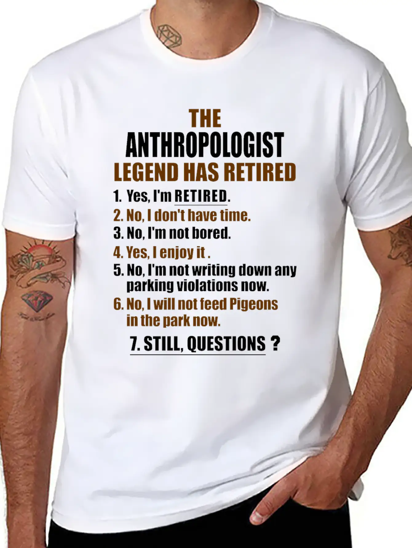 Retirement Gift Idea Retired Anthropologist Lightweight Cotton T-Shirt – Daily Comfort Graphic Shirt