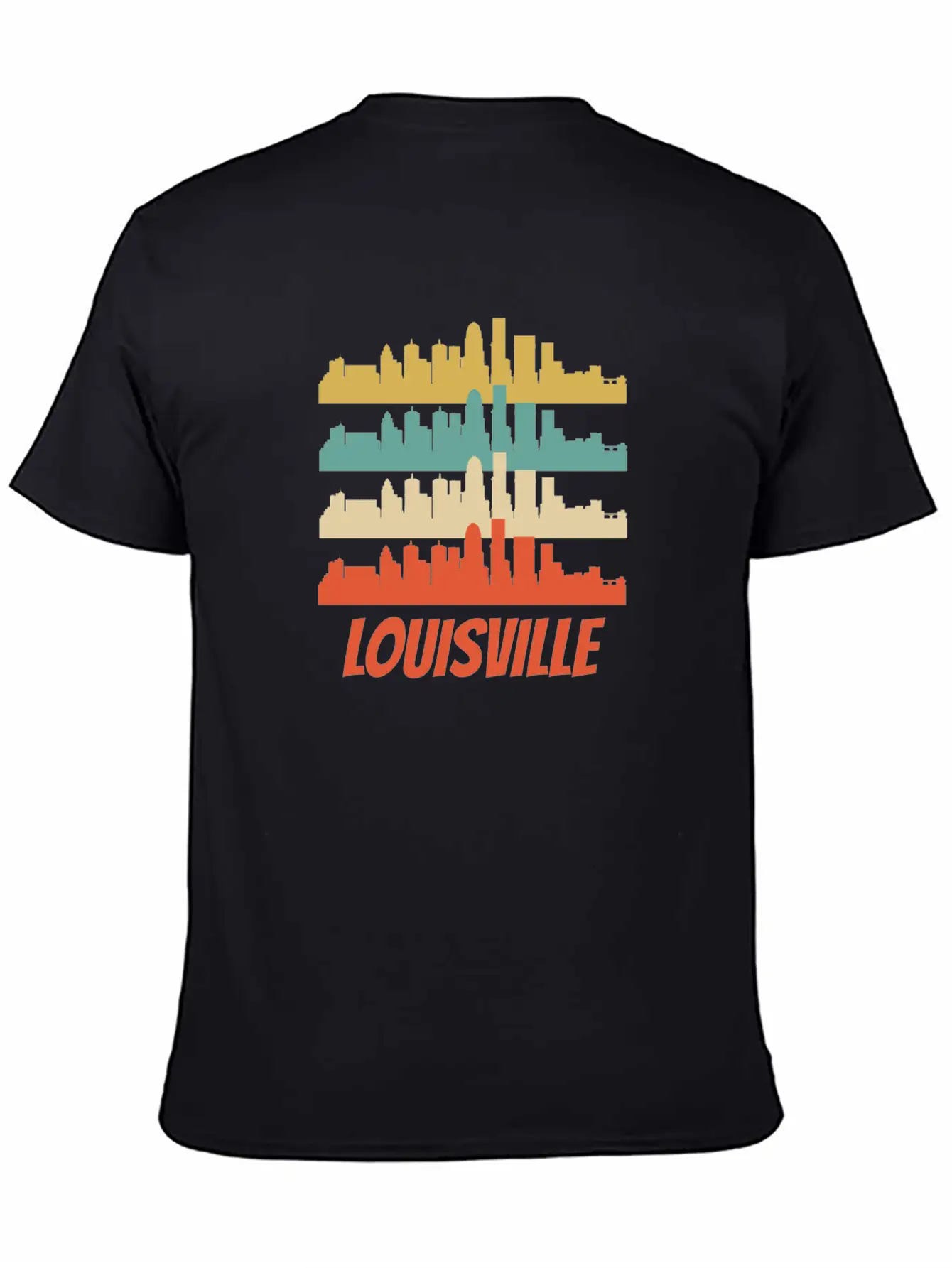 Retro Louisville KY Skyline Pop Art Lightweight Cotton T-Shirt – Daily Comfort Graphic Shirt
