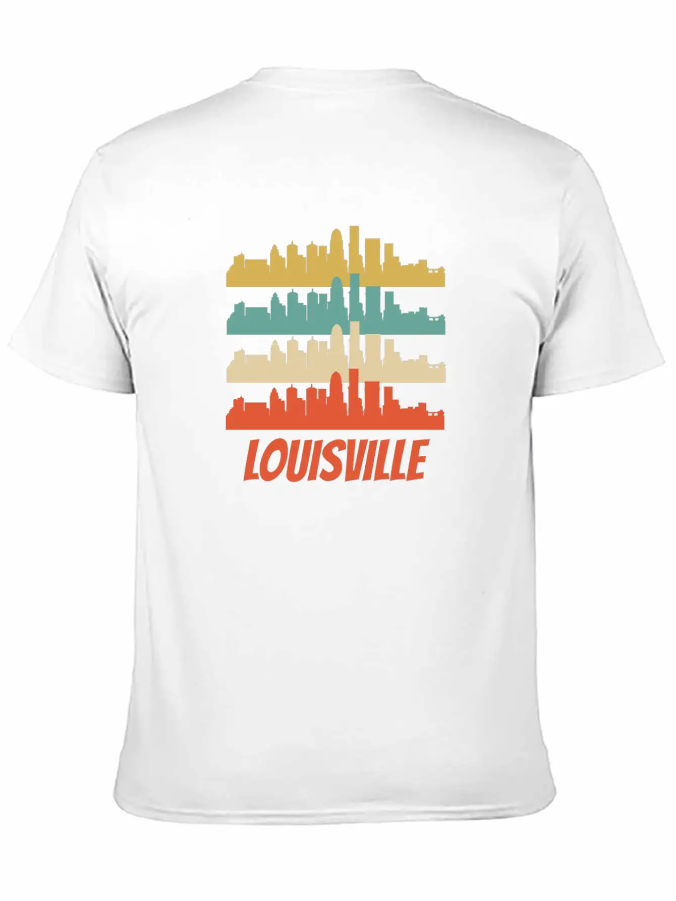 Retro Louisville KY Skyline Pop Art Lightweight Cotton T-Shirt – Daily Comfort Graphic Shirt
