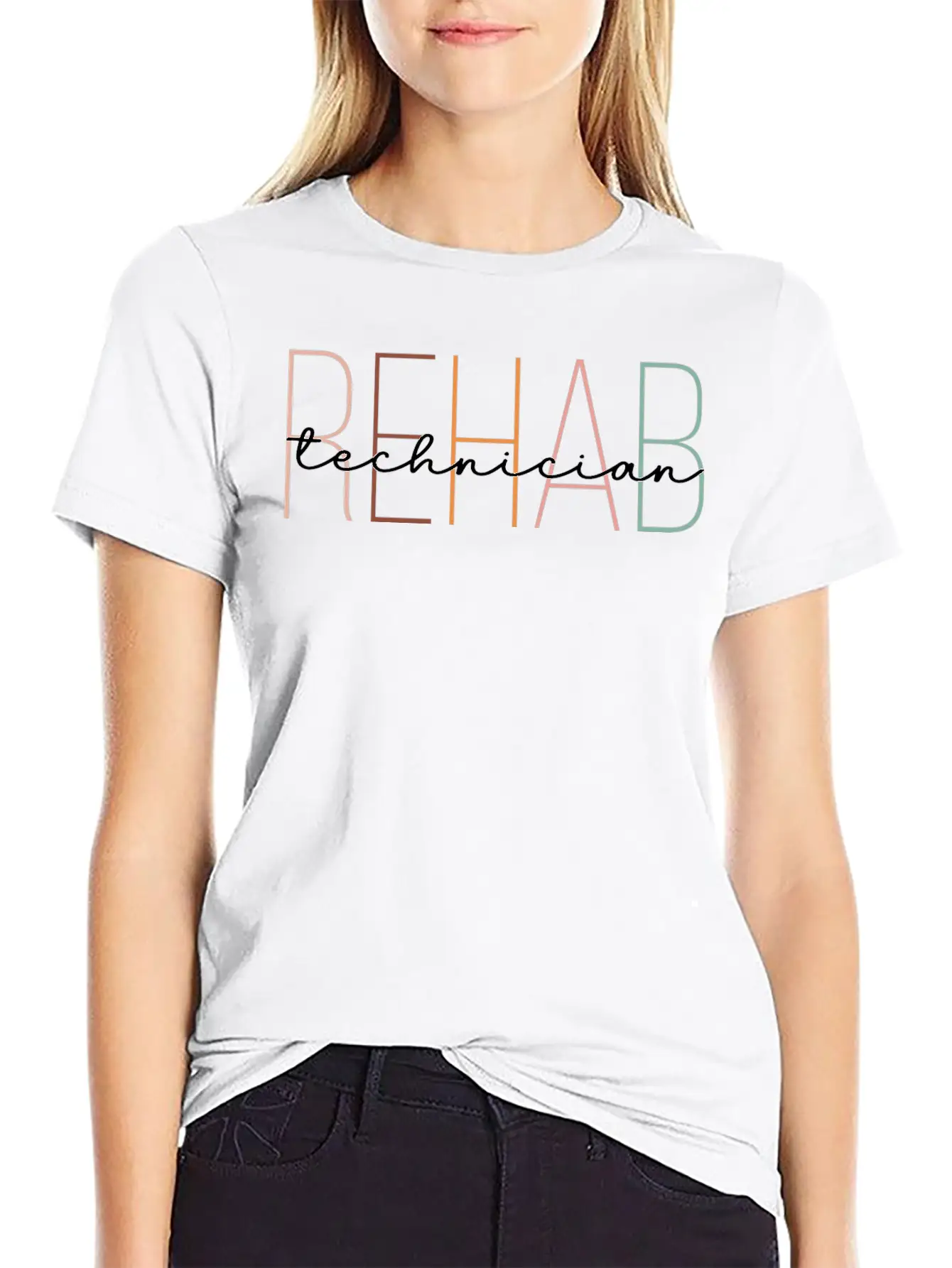 Retro Rehab Technician Lightweight Cotton T-Shirt – Daily Comfort Graphic Shirt