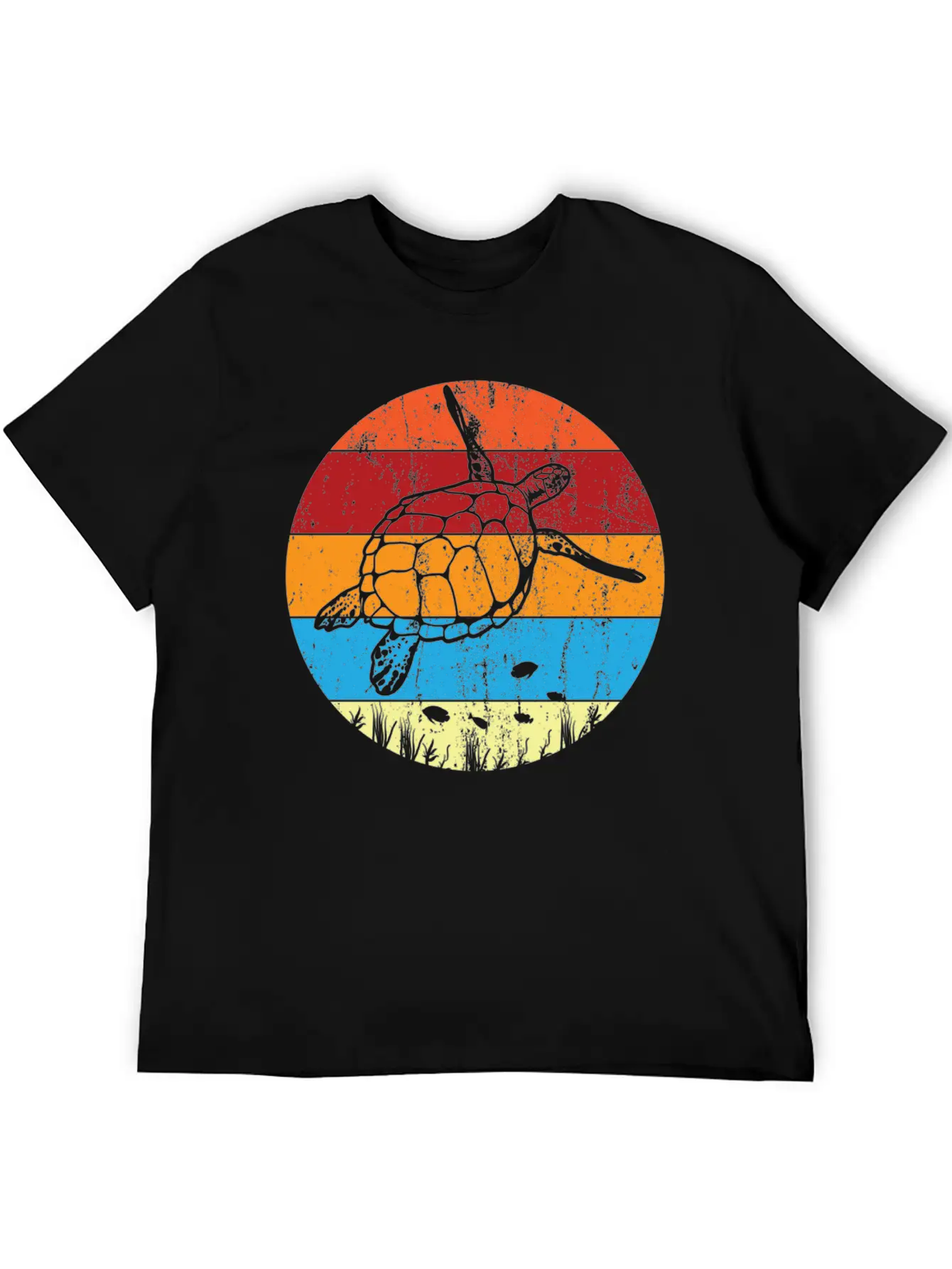 Retro Sea Turtle For Turtle Lover Lightweight Cotton T-Shirt – Daily Comfort Graphic Shirt