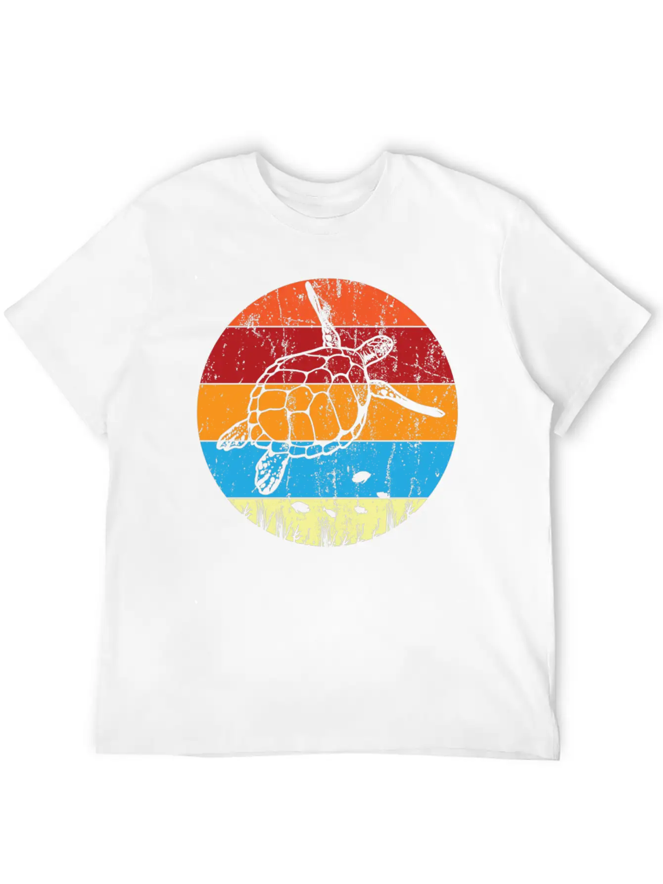 Retro Sea Turtle For Turtle Lover Lightweight Cotton T-Shirt – Daily Comfort Graphic Shirt