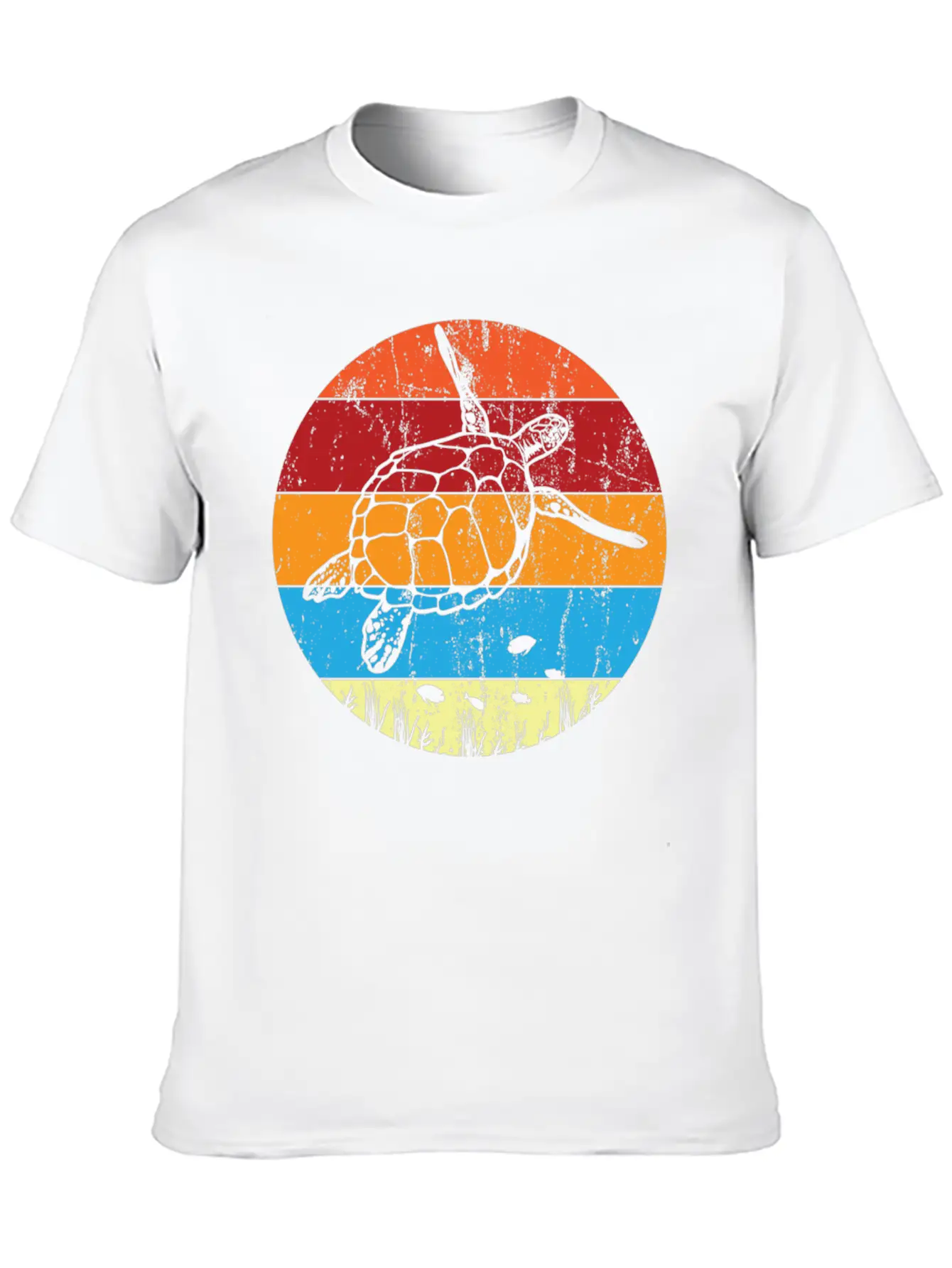 Retro Sea Turtle For Turtle Lover Lightweight Cotton T-Shirt – Daily Comfort Graphic Shirt