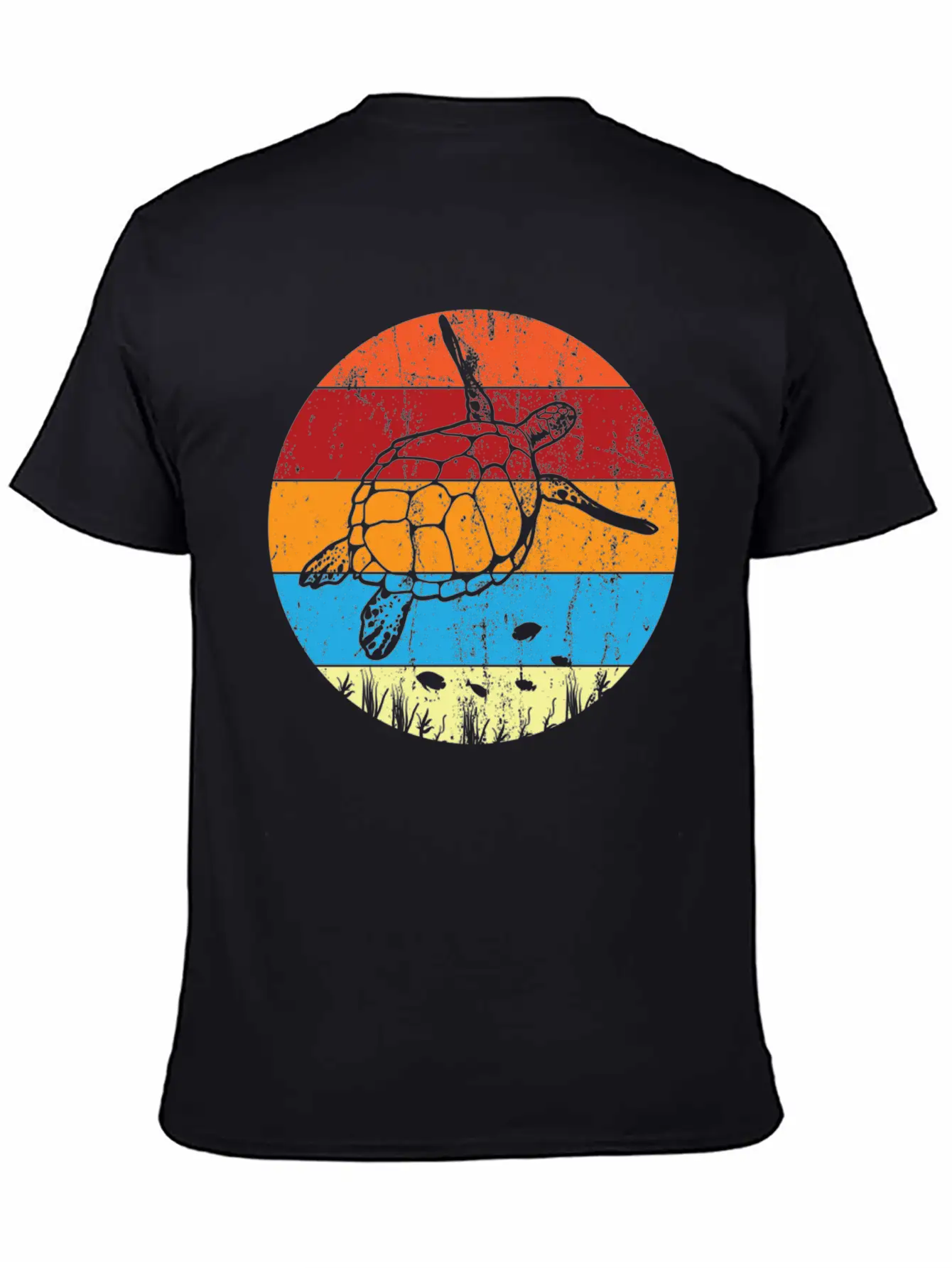 Retro Sea Turtle For Turtle Lover Lightweight Cotton T-Shirt – Daily Comfort Graphic Shirt