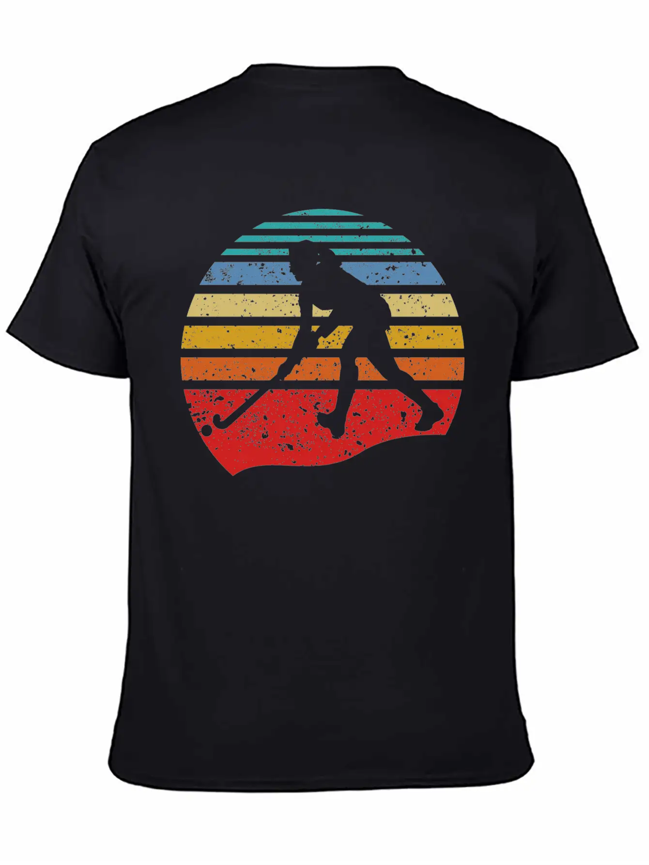 Retro Vintage Field Hockey Gift Field Hockey Playe Lightweight Cotton T-Shirt – Daily Comfort Graphic Shirt