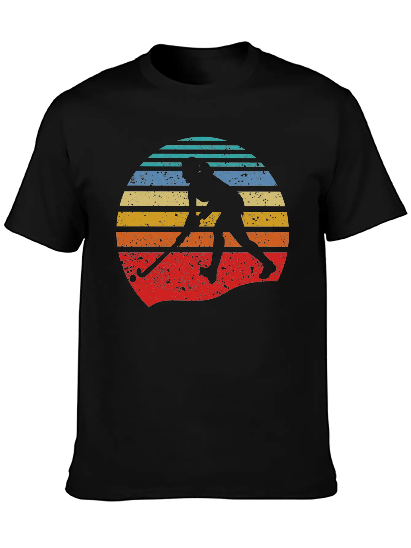 Retro Vintage Field Hockey Gift Field Hockey Playe Lightweight Cotton T-Shirt – Daily Comfort Graphic Shirt