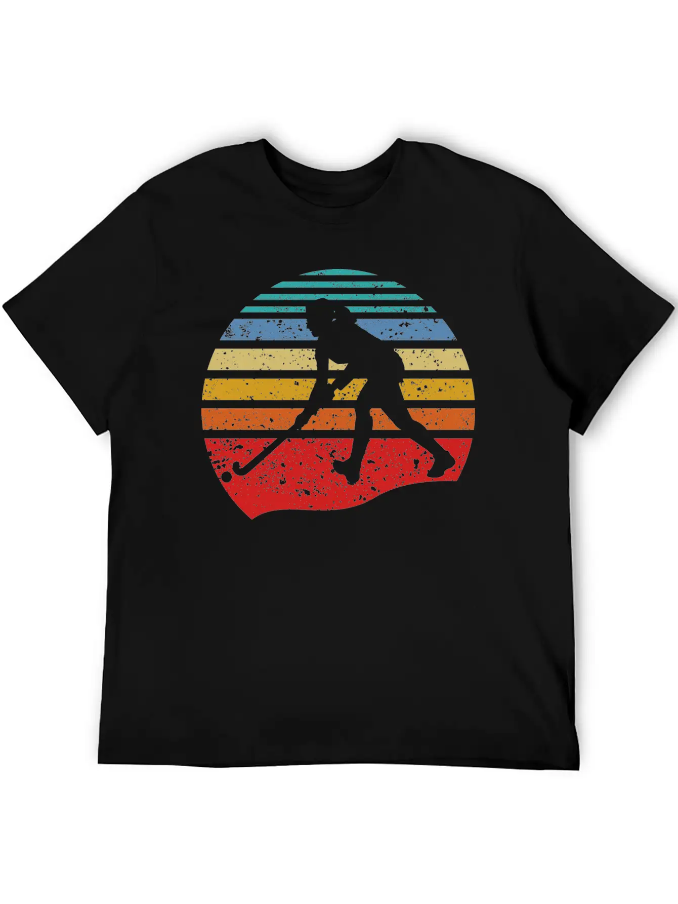 Retro Vintage Field Hockey Gift Field Hockey Playe Lightweight Cotton T-Shirt – Daily Comfort Graphic Shirt