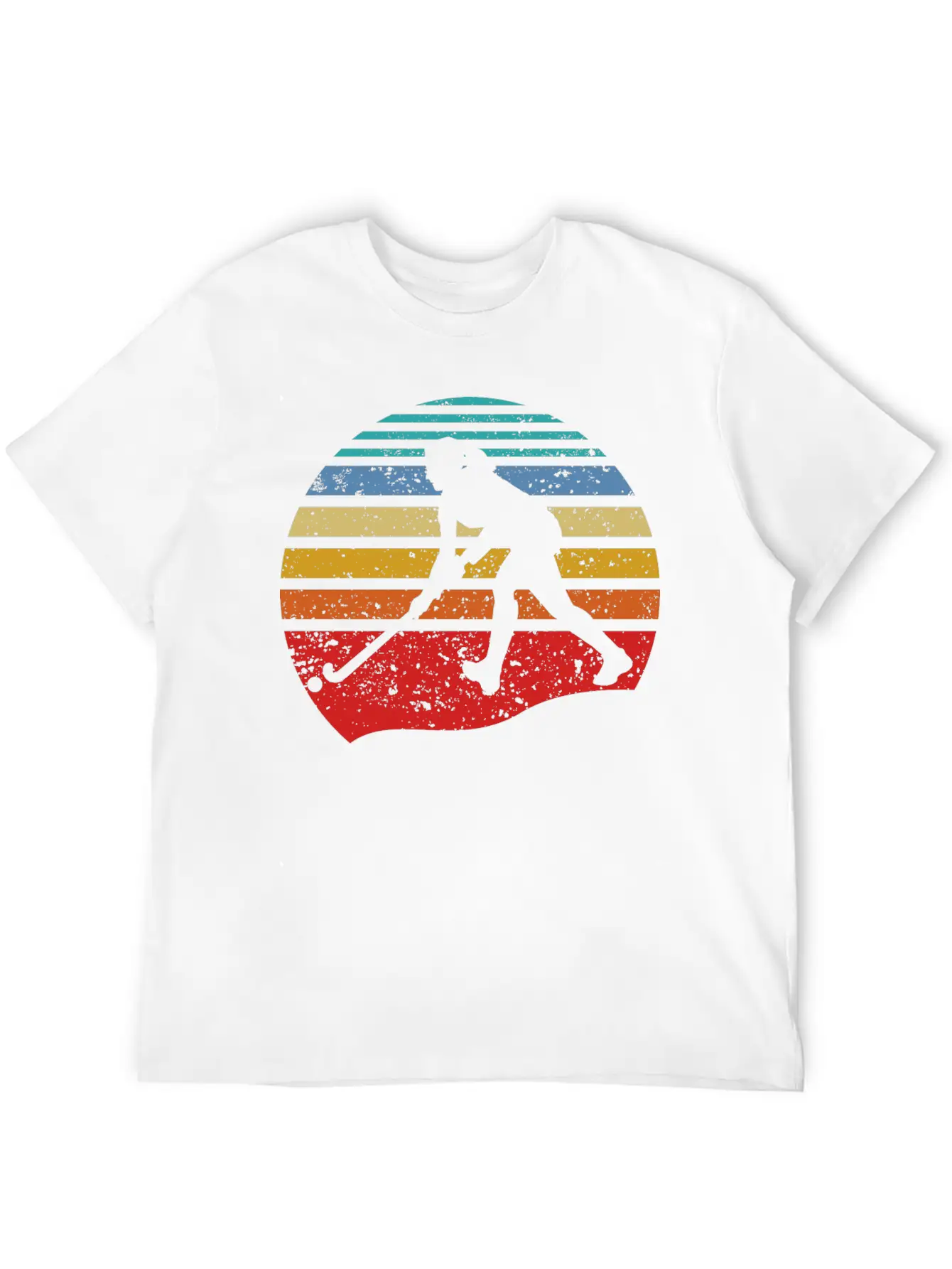 Retro Vintage Field Hockey Gift Field Hockey Playe Lightweight Cotton T-Shirt – Daily Comfort Graphic Shirt