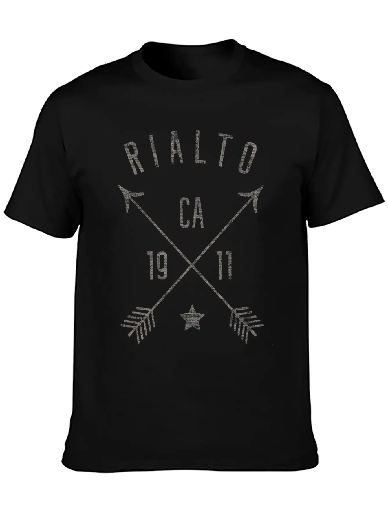 Rialto Ca Home City Distressed Boho Arrows Lightweight Cotton T-Shirt – Daily Comfort Graphic Shirt