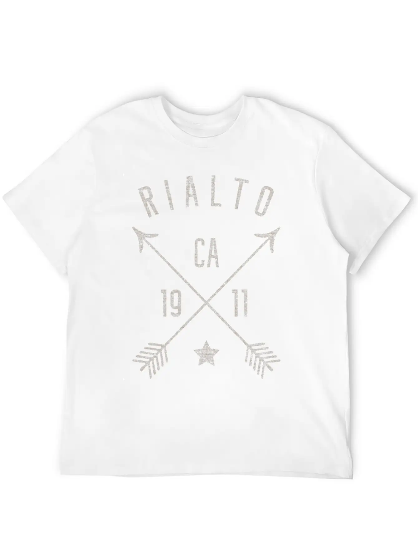 Rialto Ca Home City Distressed Boho Arrows Lightweight Cotton T-Shirt – Daily Comfort Graphic Shirt