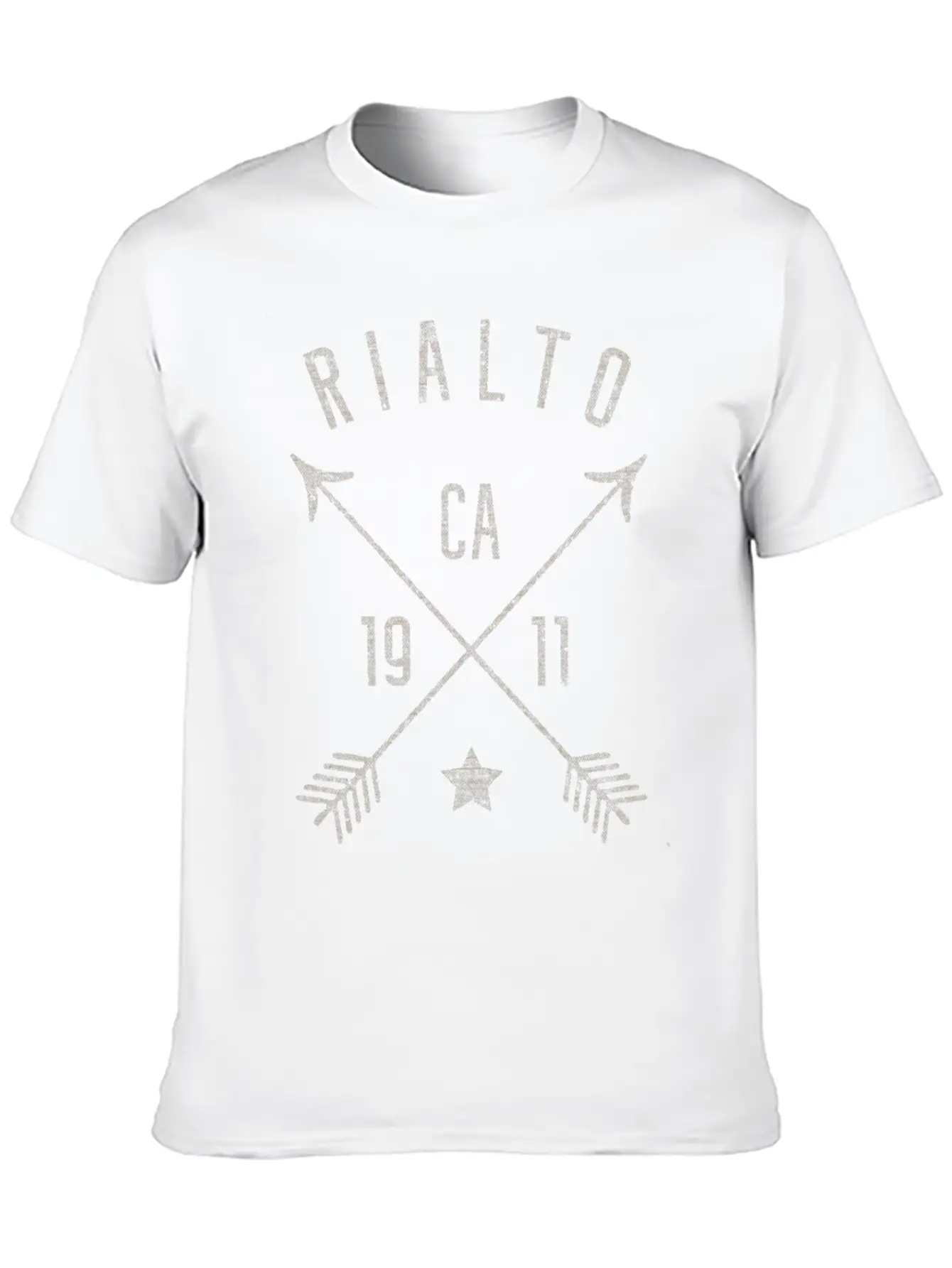 Rialto Ca Home City Distressed Boho Arrows Lightweight Cotton T-Shirt – Daily Comfort Graphic Shirt