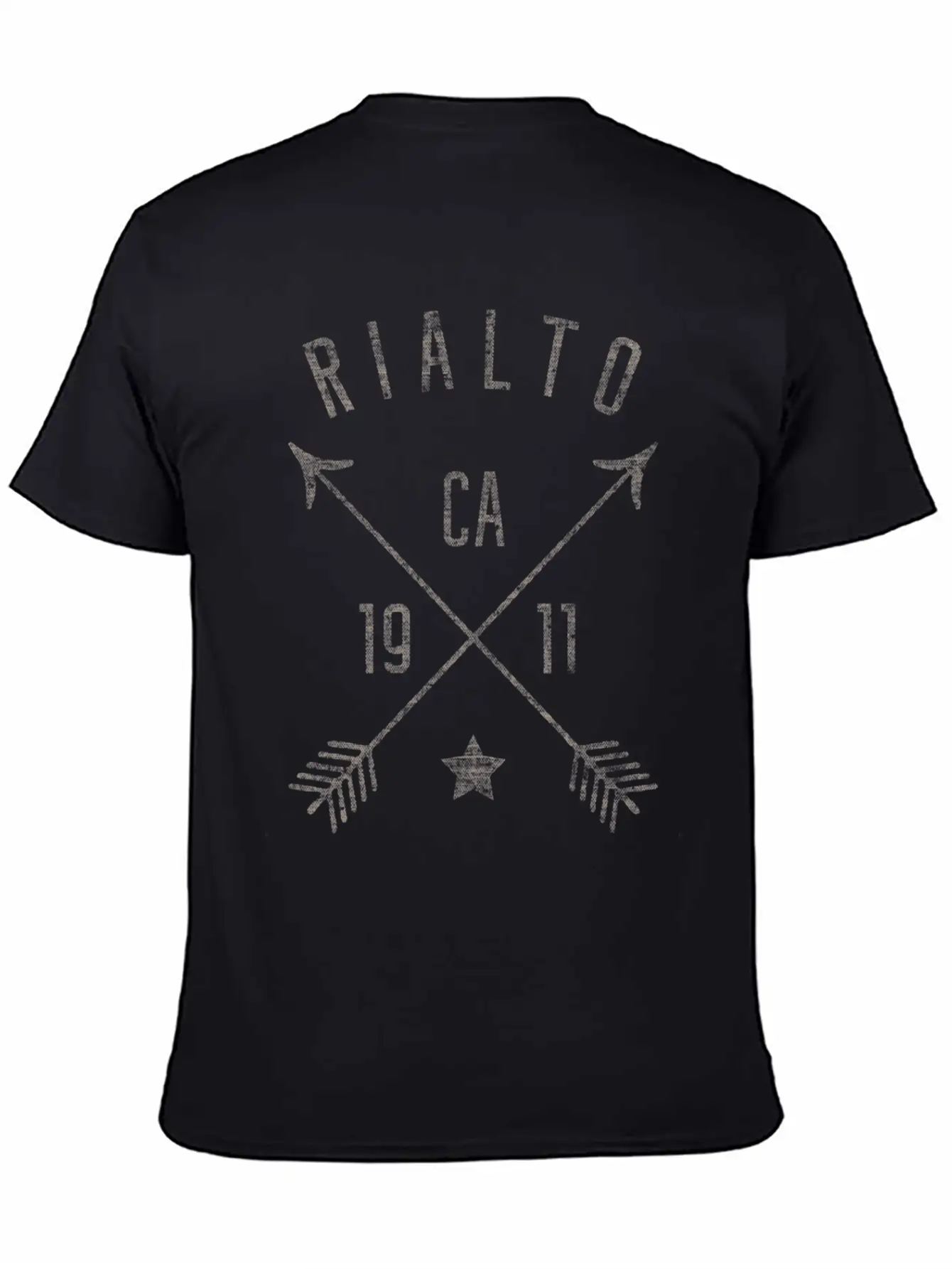 Rialto Ca Home City Distressed Boho Arrows Lightweight Cotton T-Shirt – Daily Comfort Graphic Shirt
