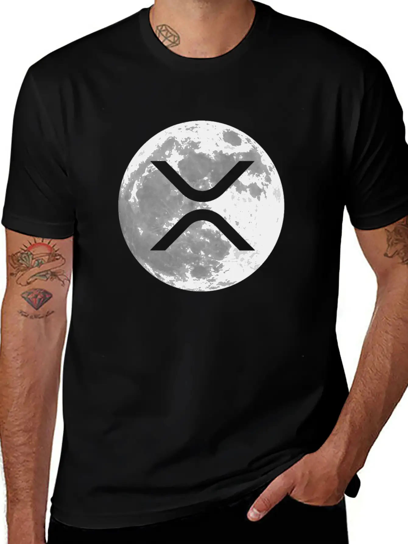Ripple XRP Astronaut To The Moon - XRP Coin Gift Lightweight Cotton T-Shirt – Daily Comfort Graphic Shirt