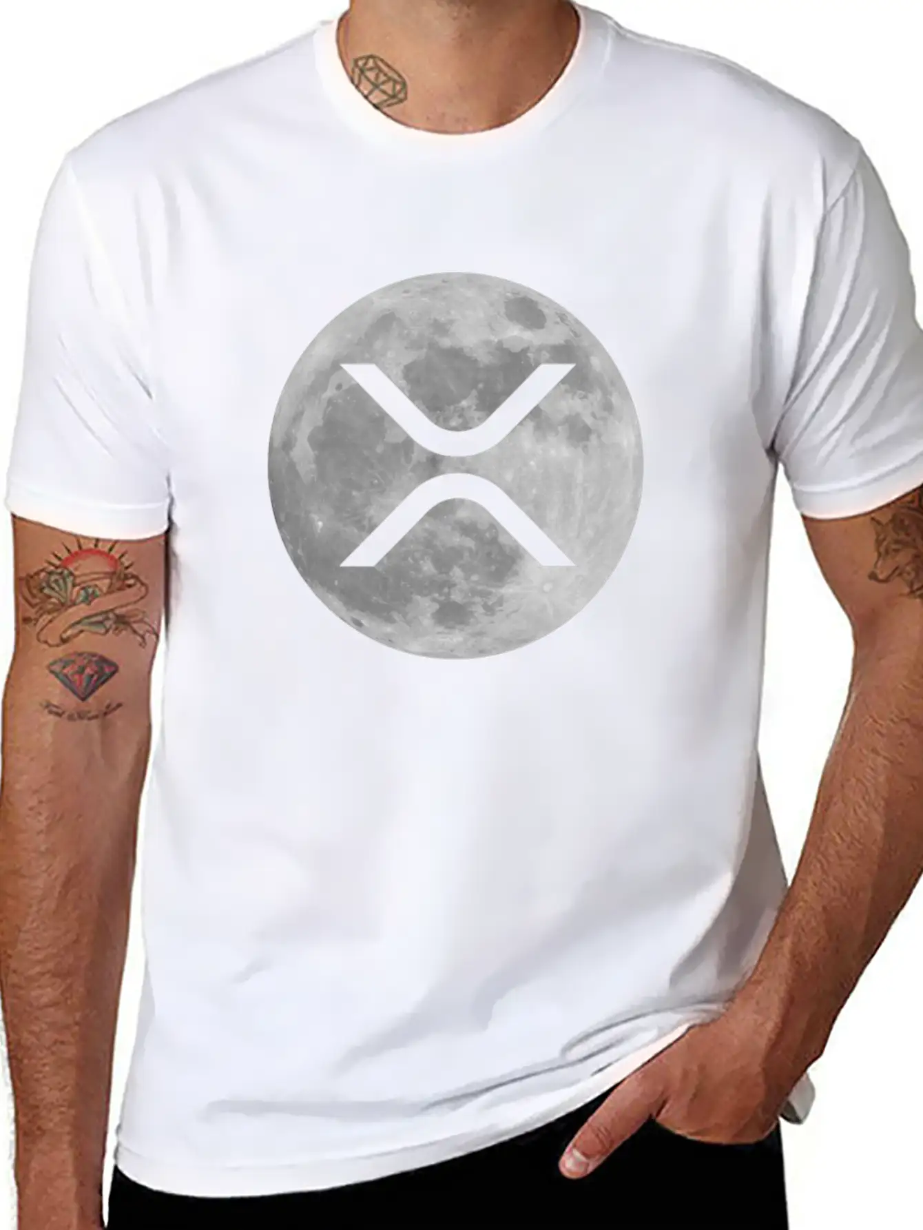 Ripple XRP Astronaut To The Moon - XRP Coin Gift Lightweight Cotton T-Shirt – Daily Comfort Graphic Shirt