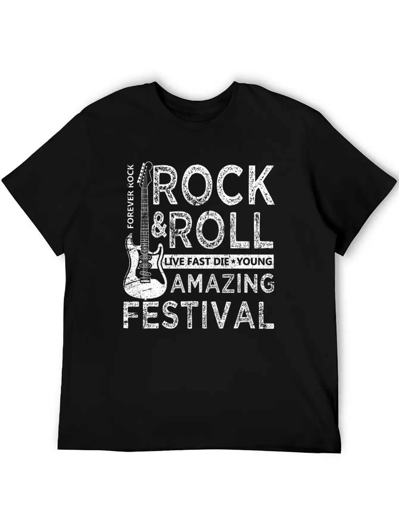 Rock And Roll Festival Lightweight Cotton T-Shirt – Daily Comfort Graphic Shirt