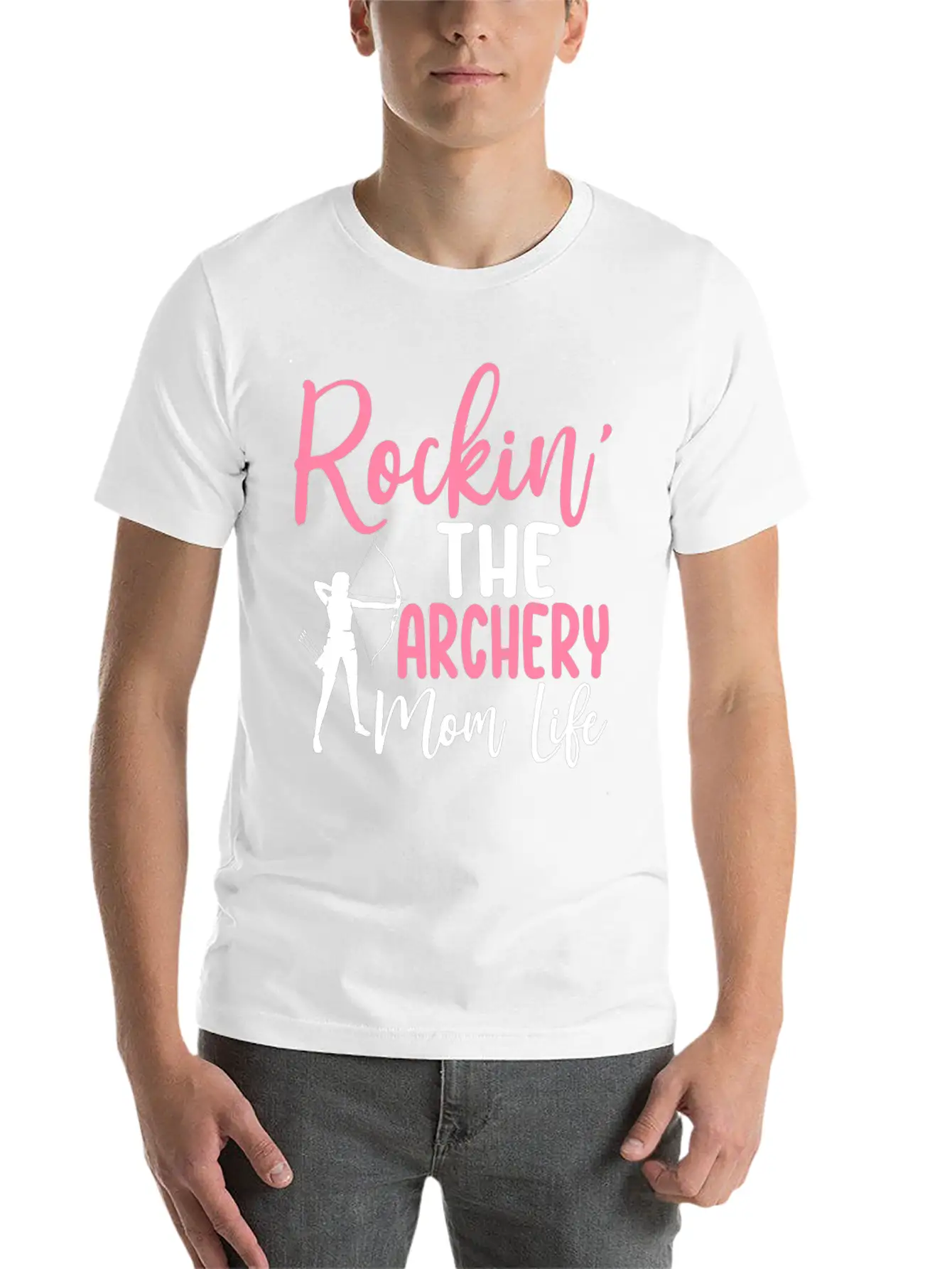 Rockin' The Archery Mom Life Archer Bow And Arrow Lightweight Cotton T-Shirt – Daily Comfort Graphic Shirt