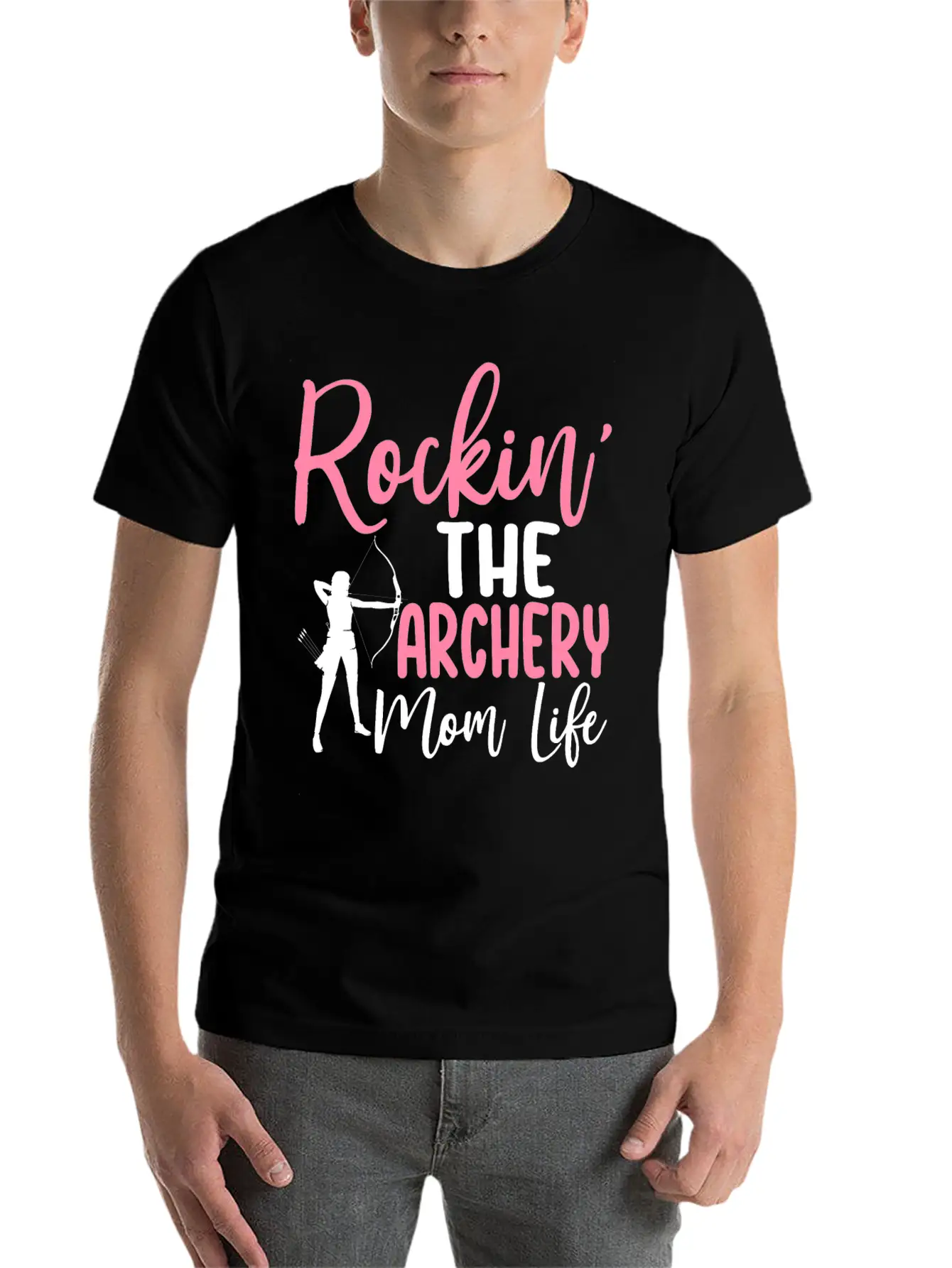 Rockin' The Archery Mom Life Archer Bow And Arrow Lightweight Cotton T-Shirt – Daily Comfort Graphic Shirt