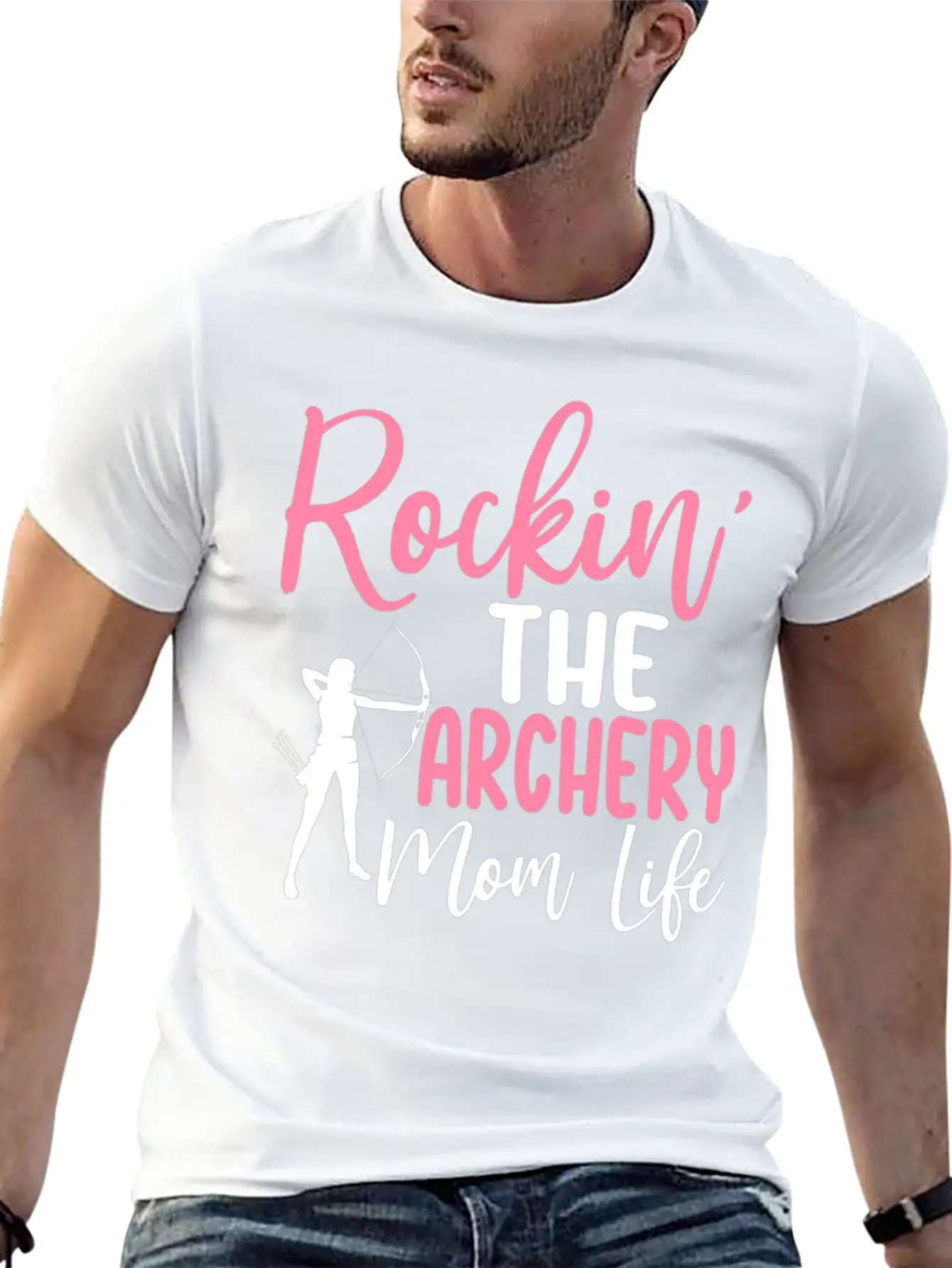Rockin' The Archery Mom Life Archer Bow And Arrow Lightweight Cotton T-Shirt – Daily Comfort Graphic Shirt