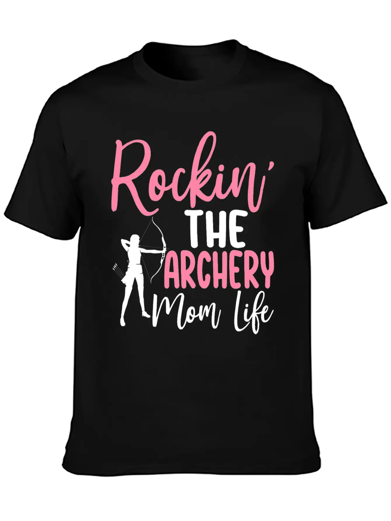 Rockin' The Archery Mom Life Archer Bow And Arrow Lightweight Cotton T-Shirt – Daily Comfort Graphic Shirt